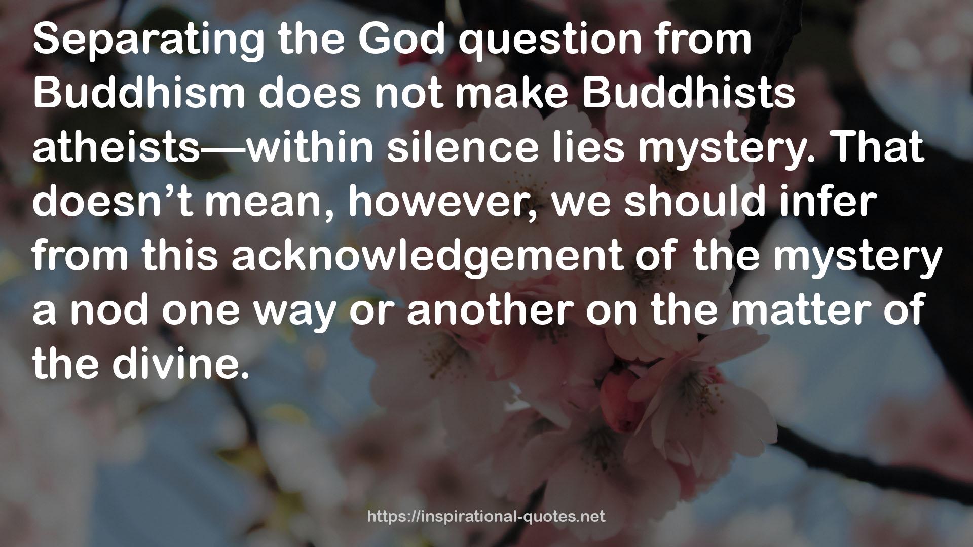 the God question  QUOTES