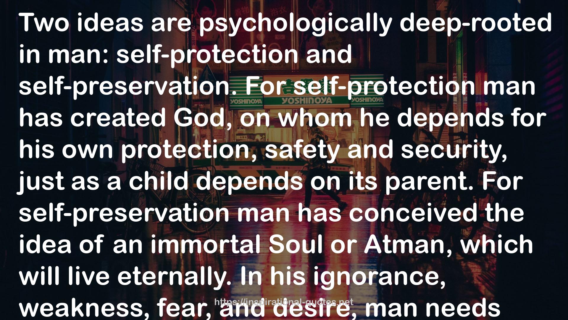 self-protection man  QUOTES
