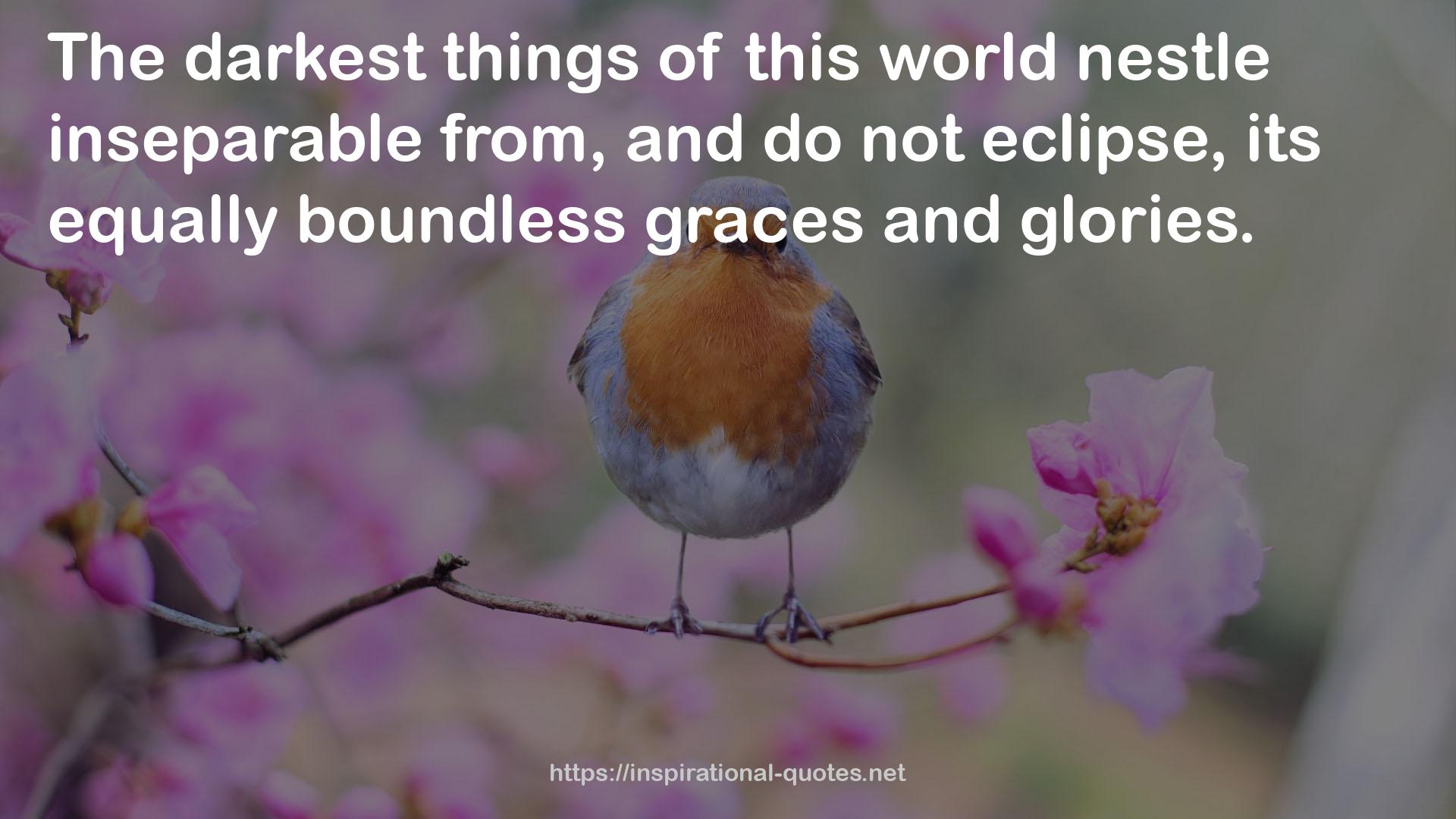 its equally boundless graces  QUOTES