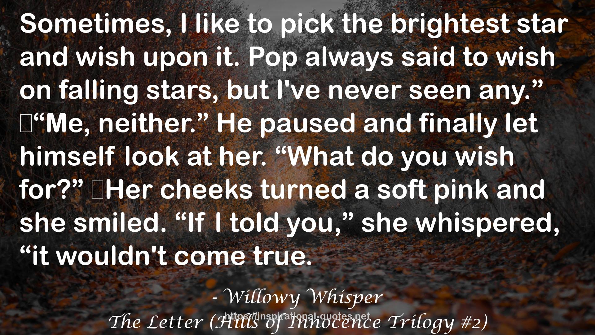 The Letter (Hills of Innocence Trilogy #2) QUOTES