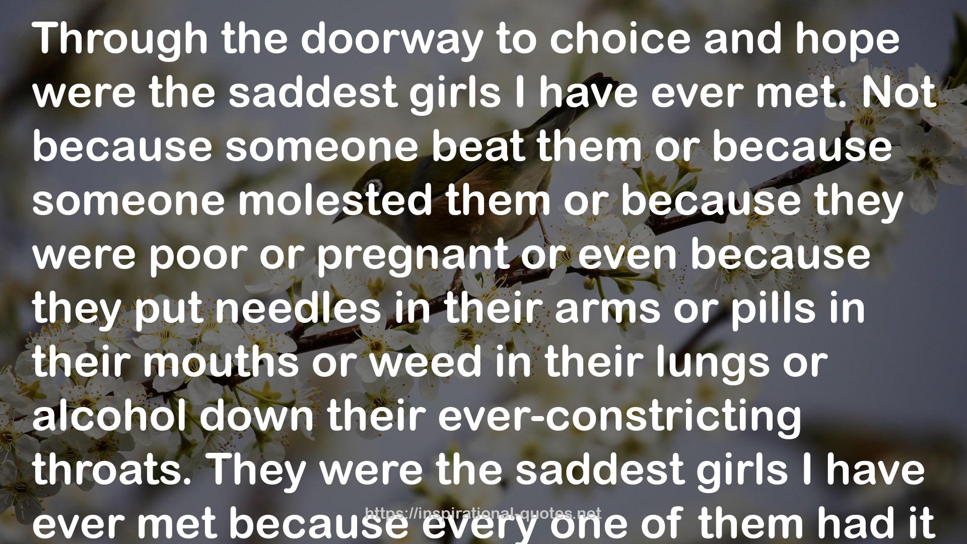 the saddest girls  QUOTES