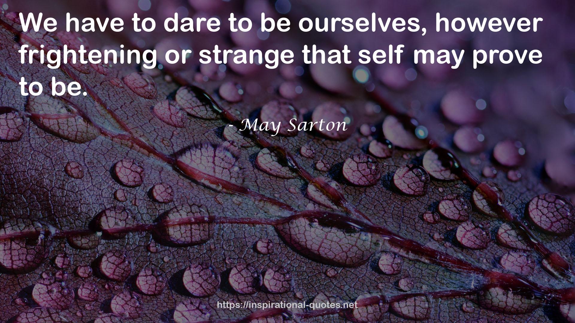 May Sarton QUOTES