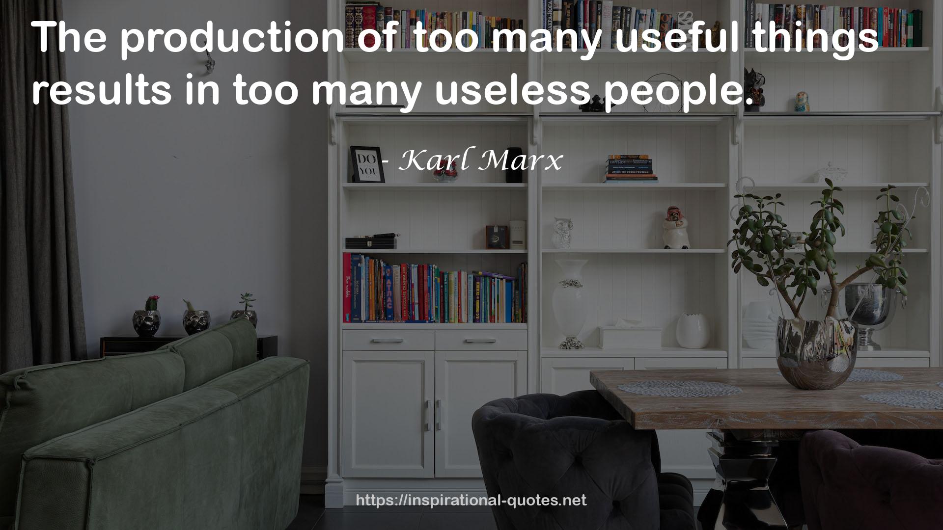 too many useful things  QUOTES