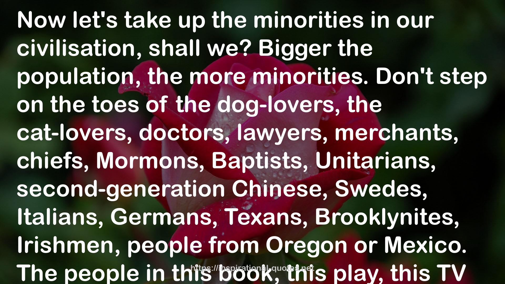 the minorities  QUOTES