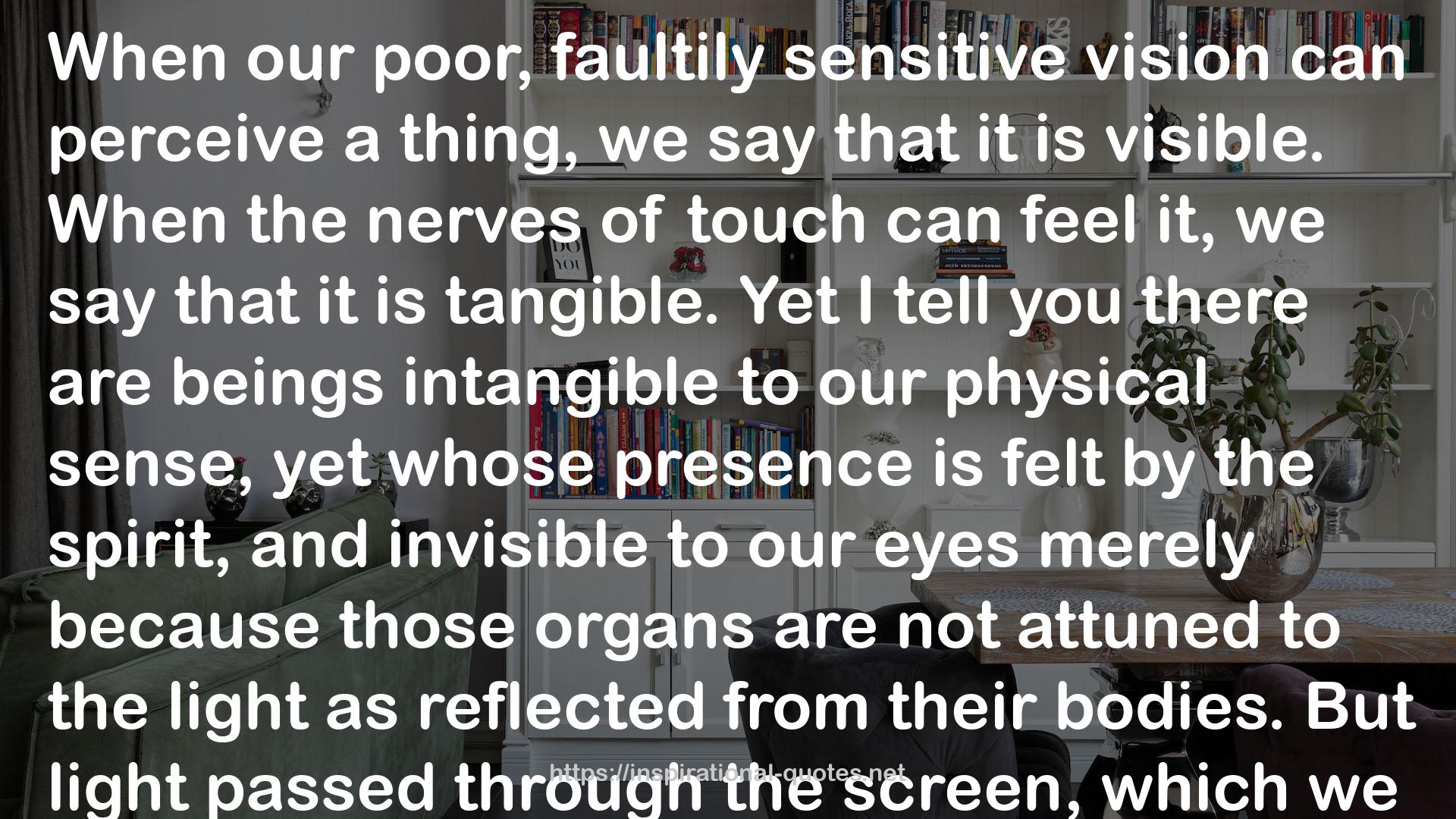 our poor, faultily sensitive vision  QUOTES