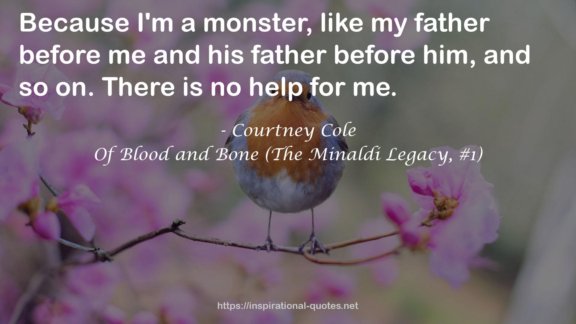 Of Blood and Bone (The Minaldi Legacy, #1) QUOTES