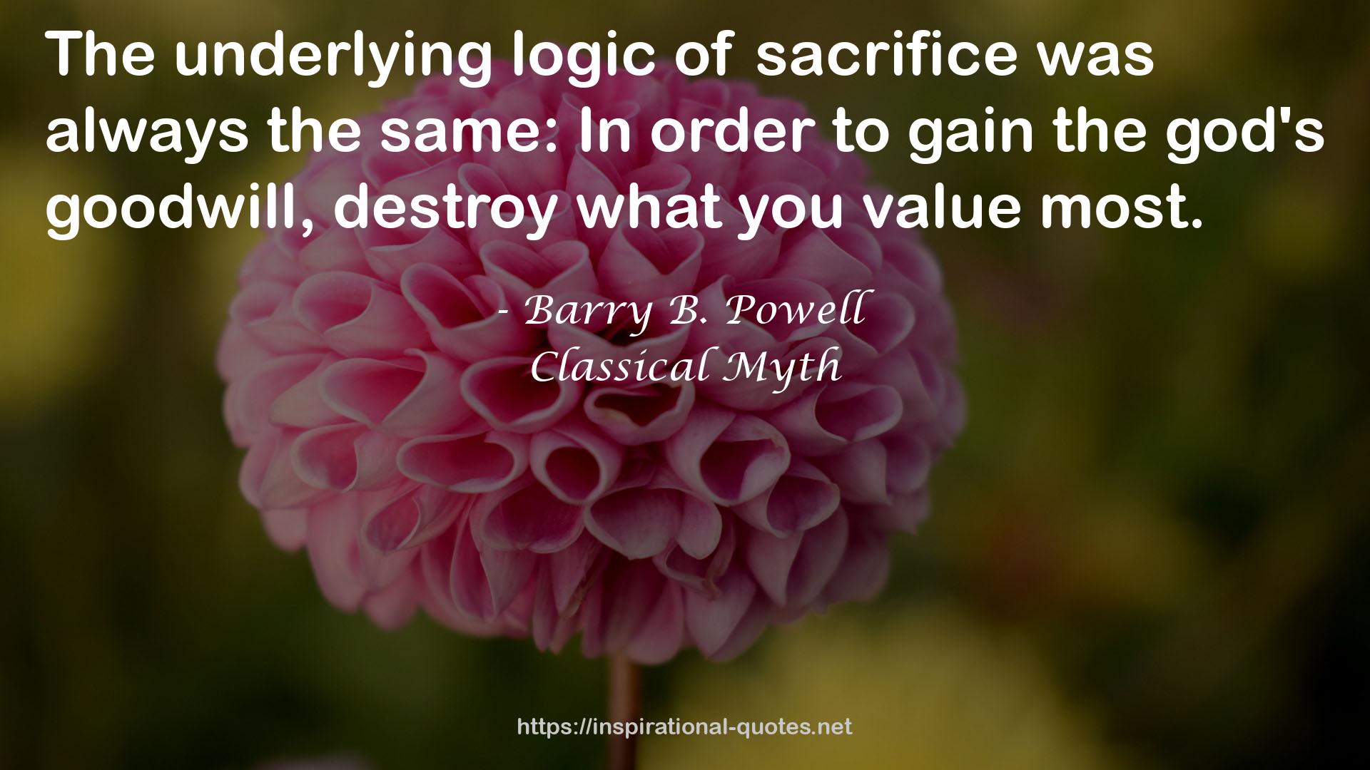 Classical Myth QUOTES