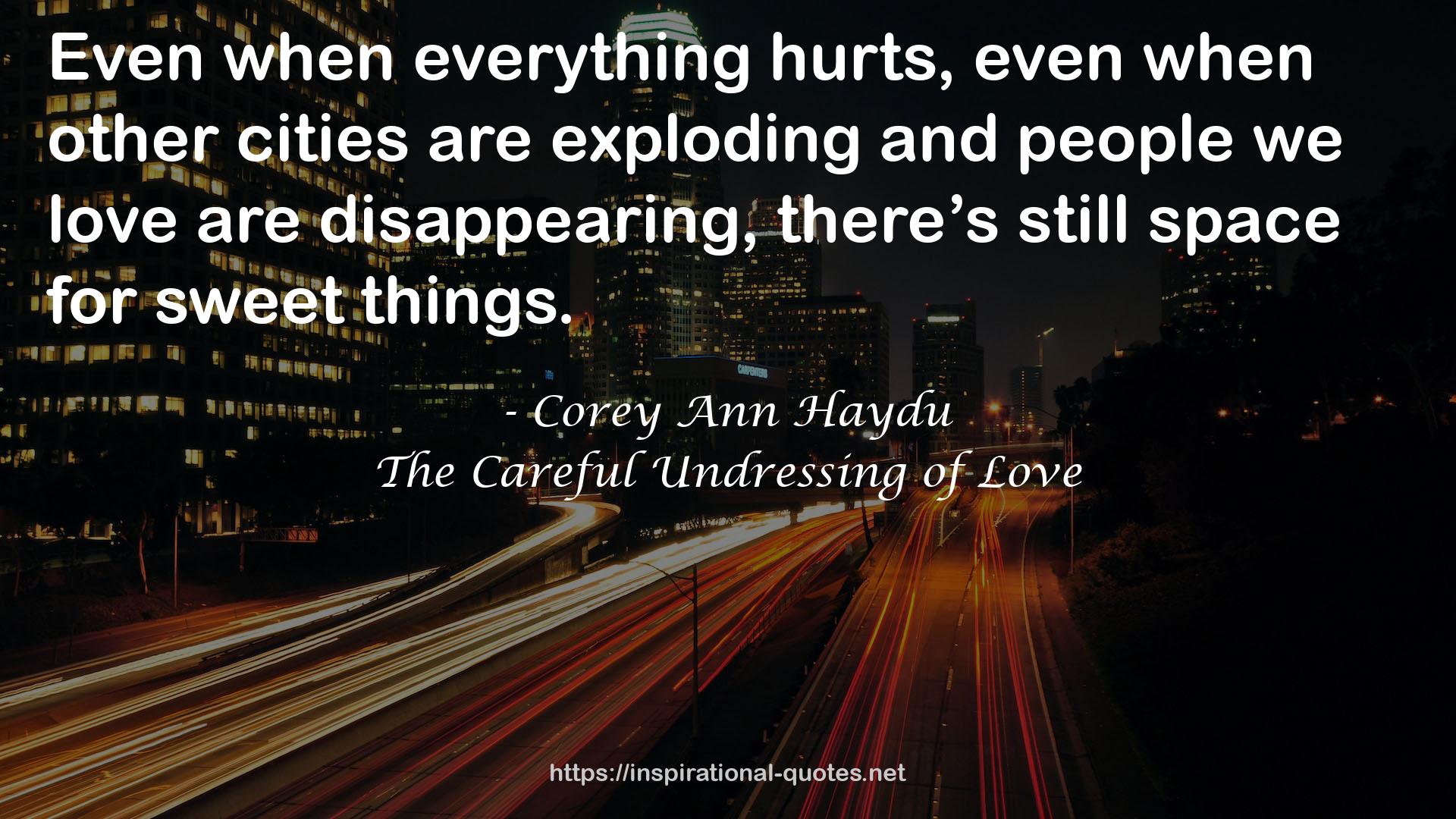 The Careful Undressing of Love QUOTES