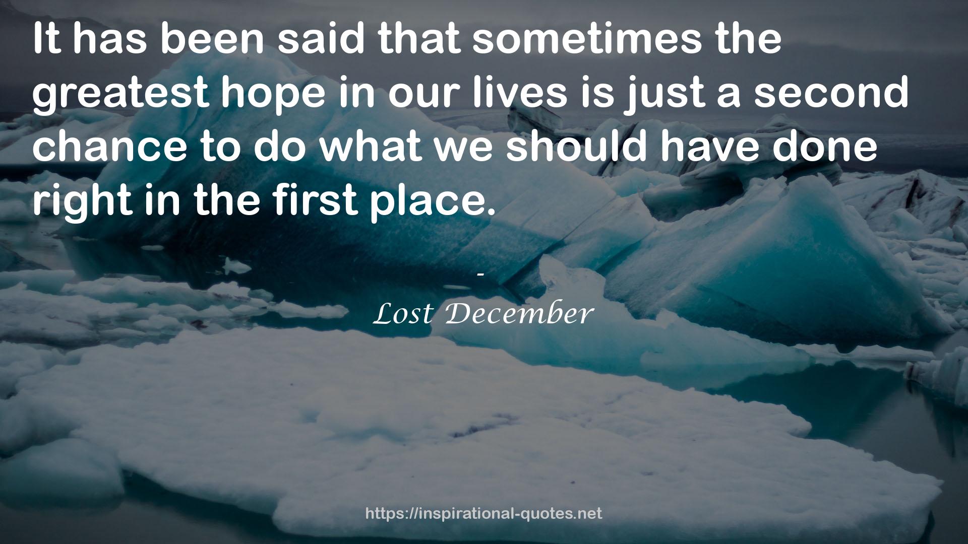 Lost December QUOTES