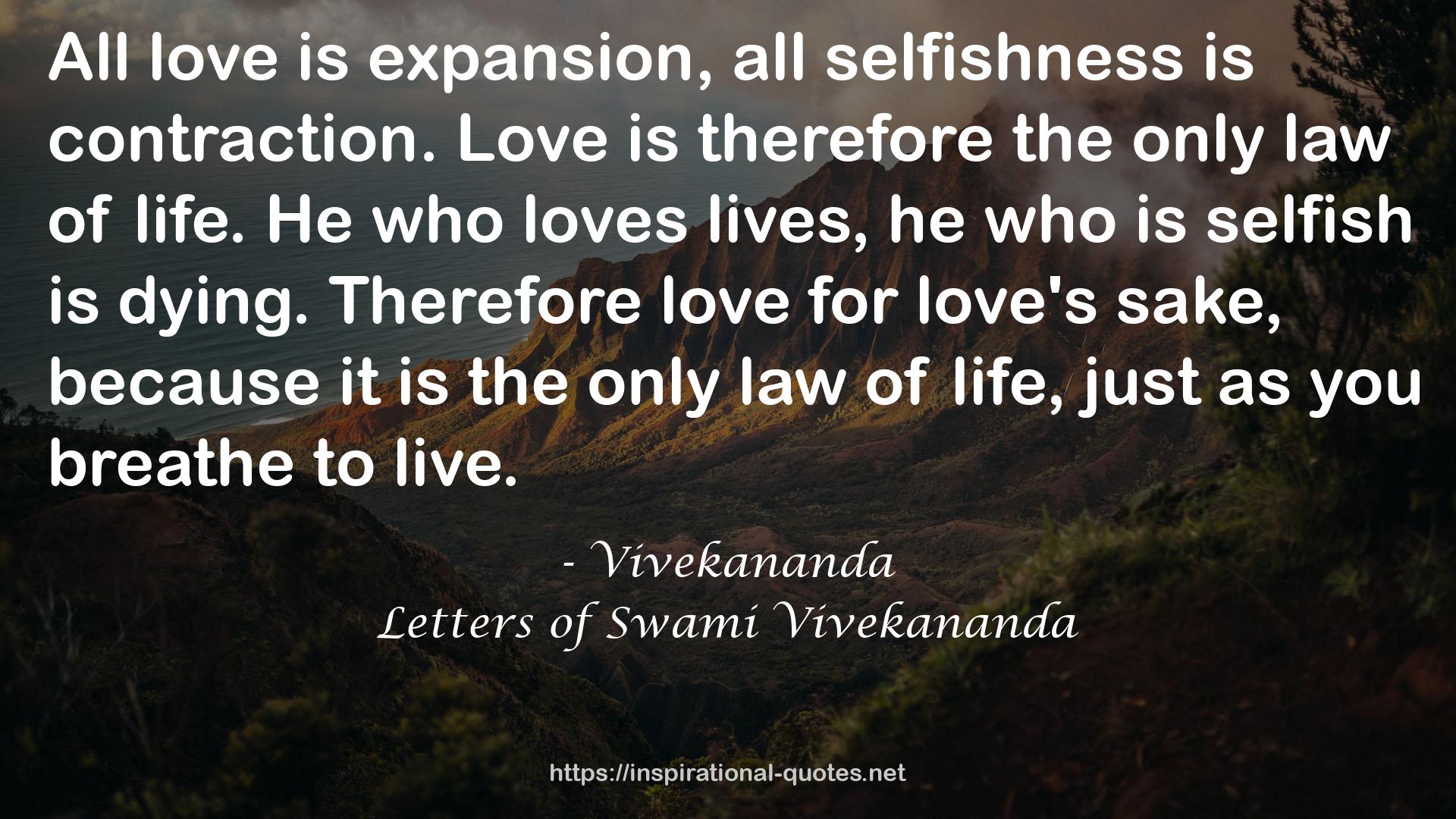 Letters of Swami Vivekananda QUOTES