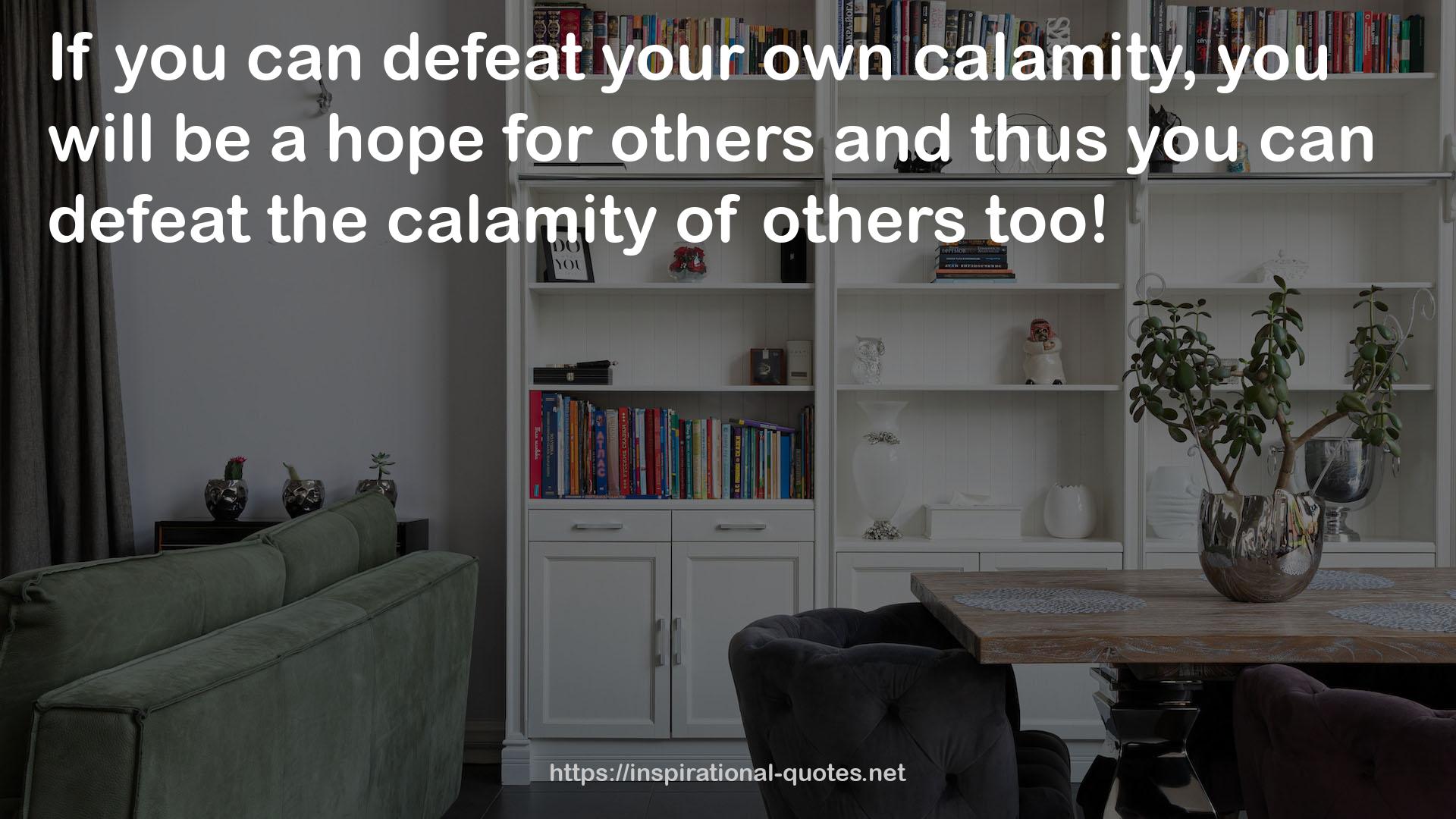 the calamity  QUOTES