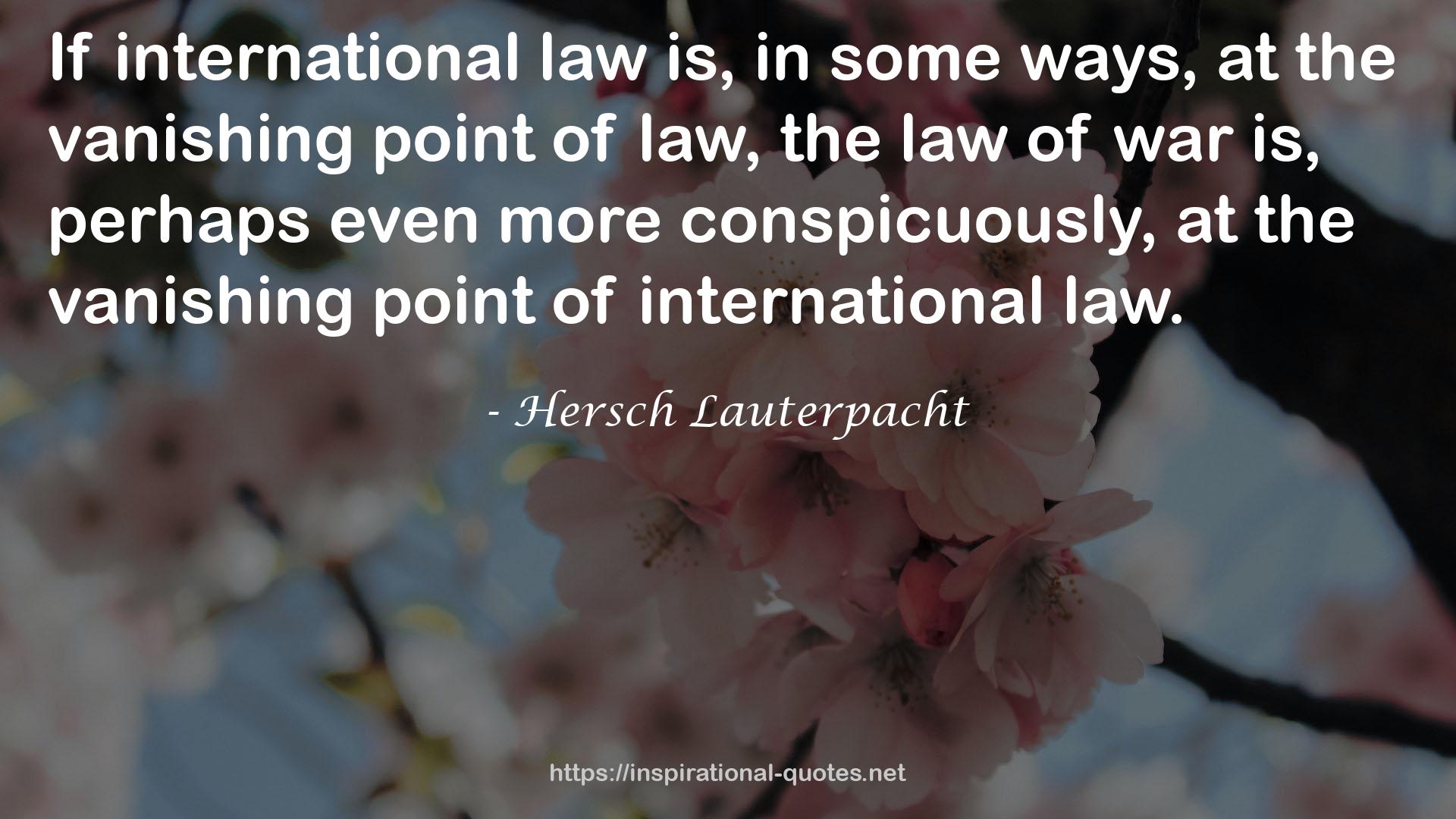 Hersch Lauterpacht QUOTES