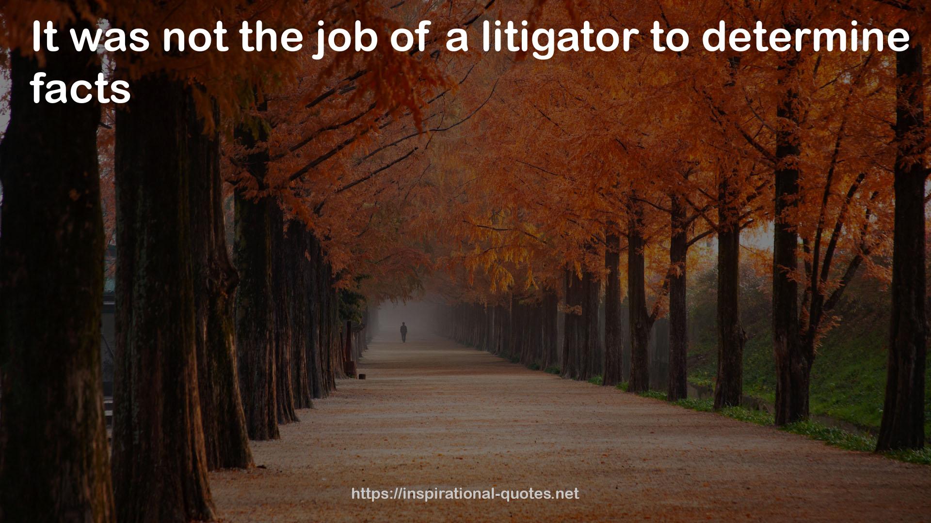 a litigator  QUOTES