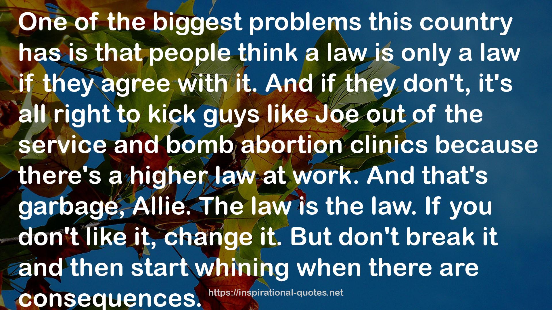 the service and bomb abortion clinics  QUOTES