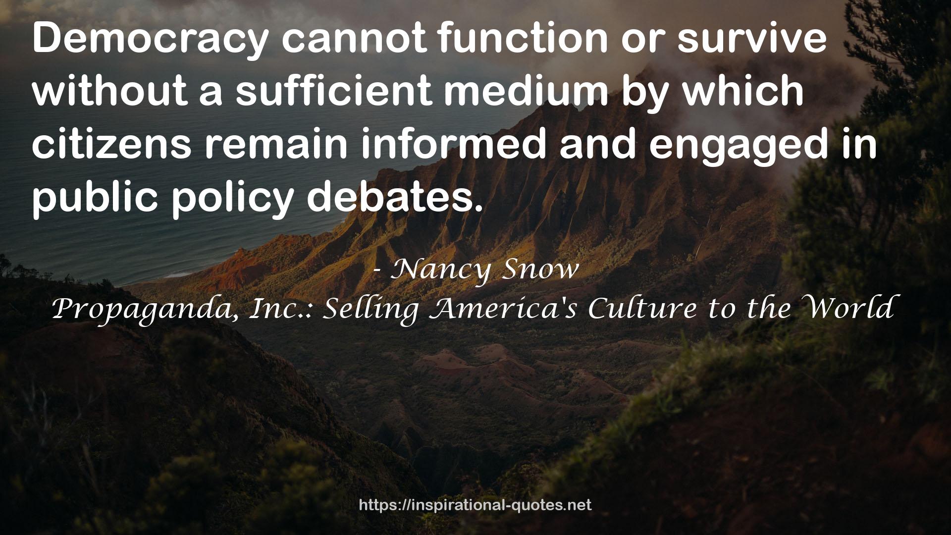 Nancy Snow QUOTES