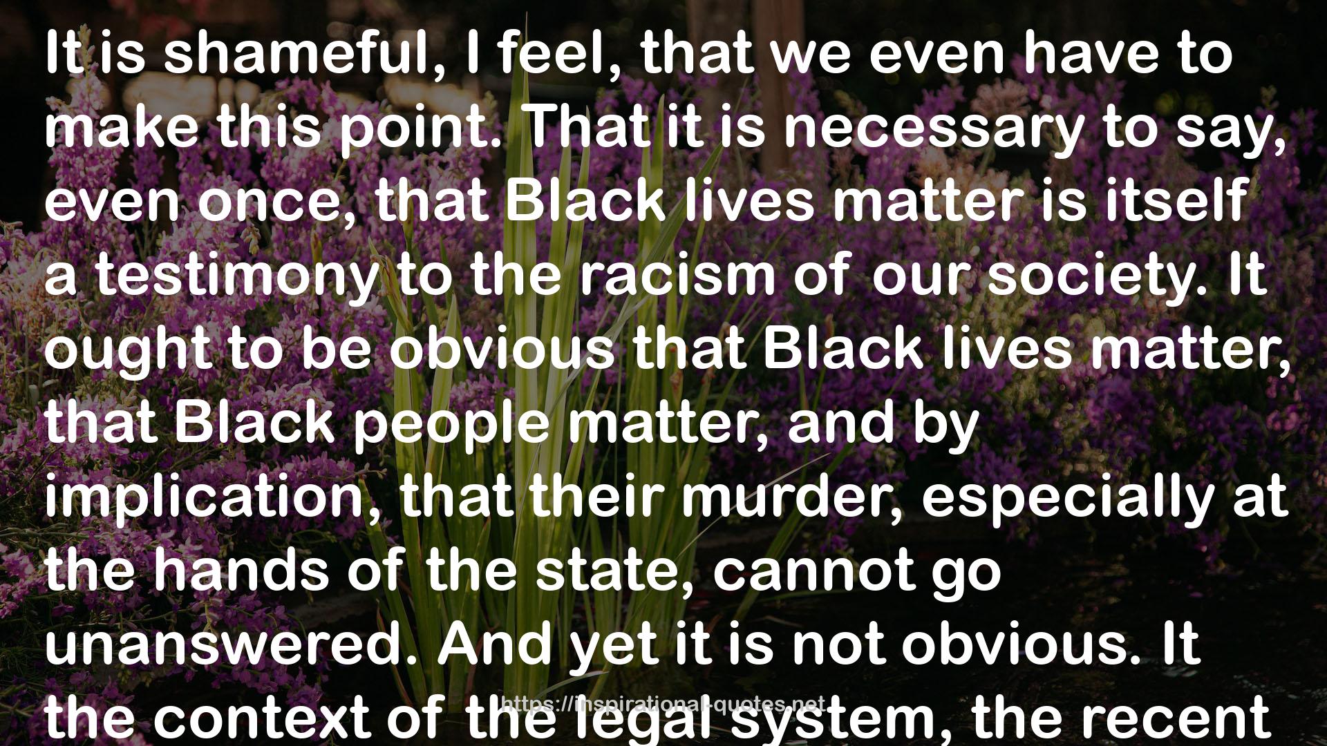 Black lives matter  QUOTES