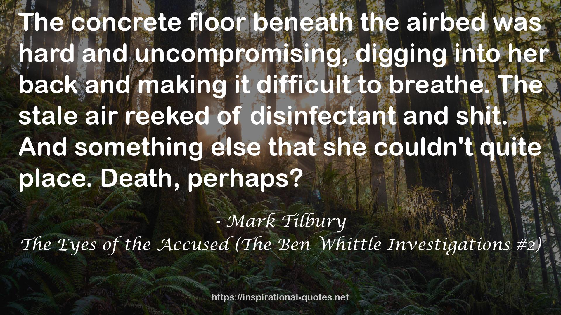 The Eyes of the Accused (The Ben Whittle Investigations #2) QUOTES