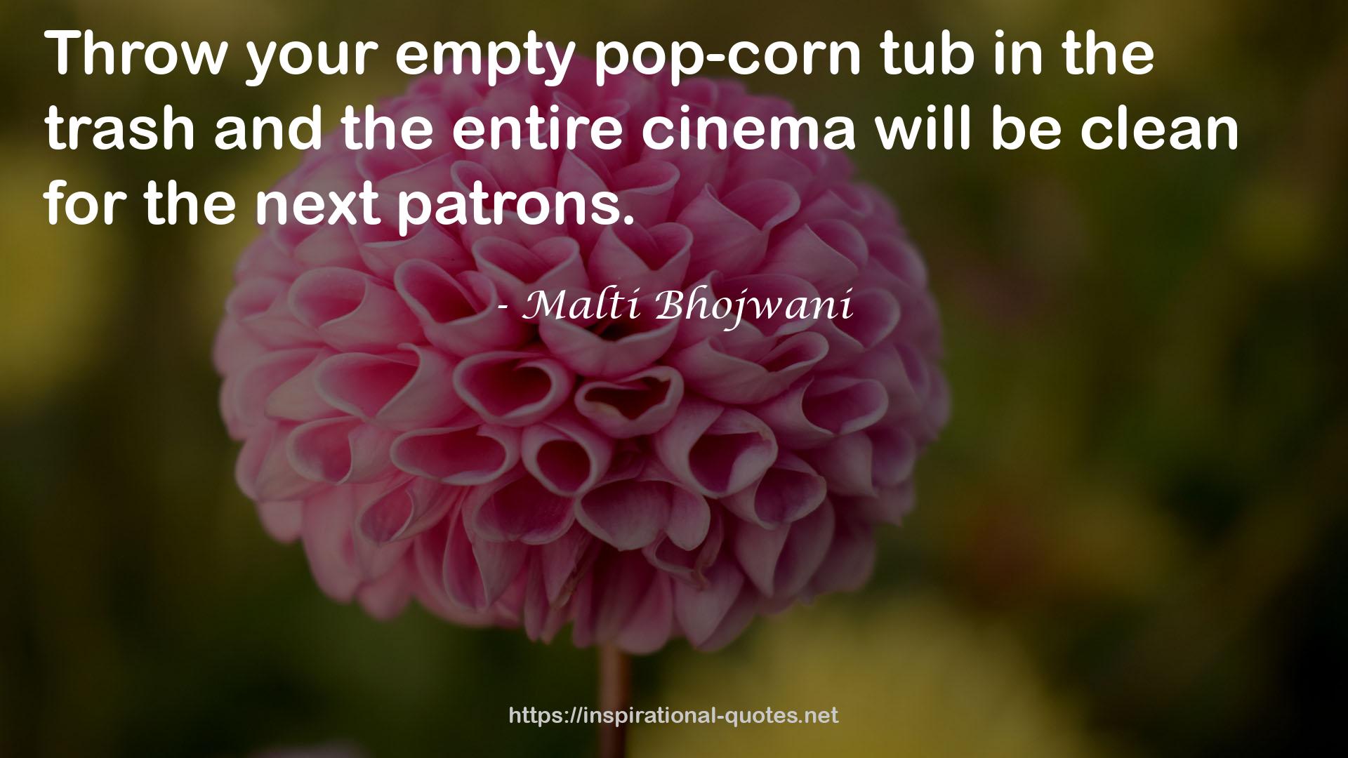 your empty pop-corn tub  QUOTES