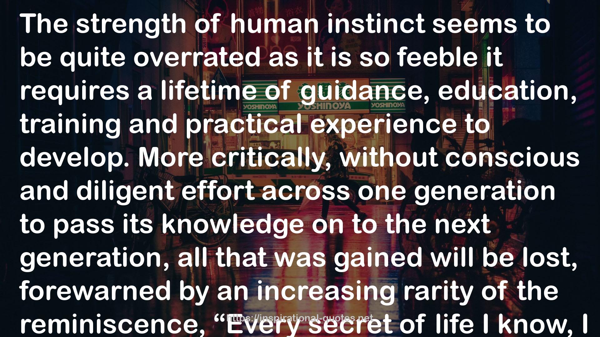 human instinct  QUOTES