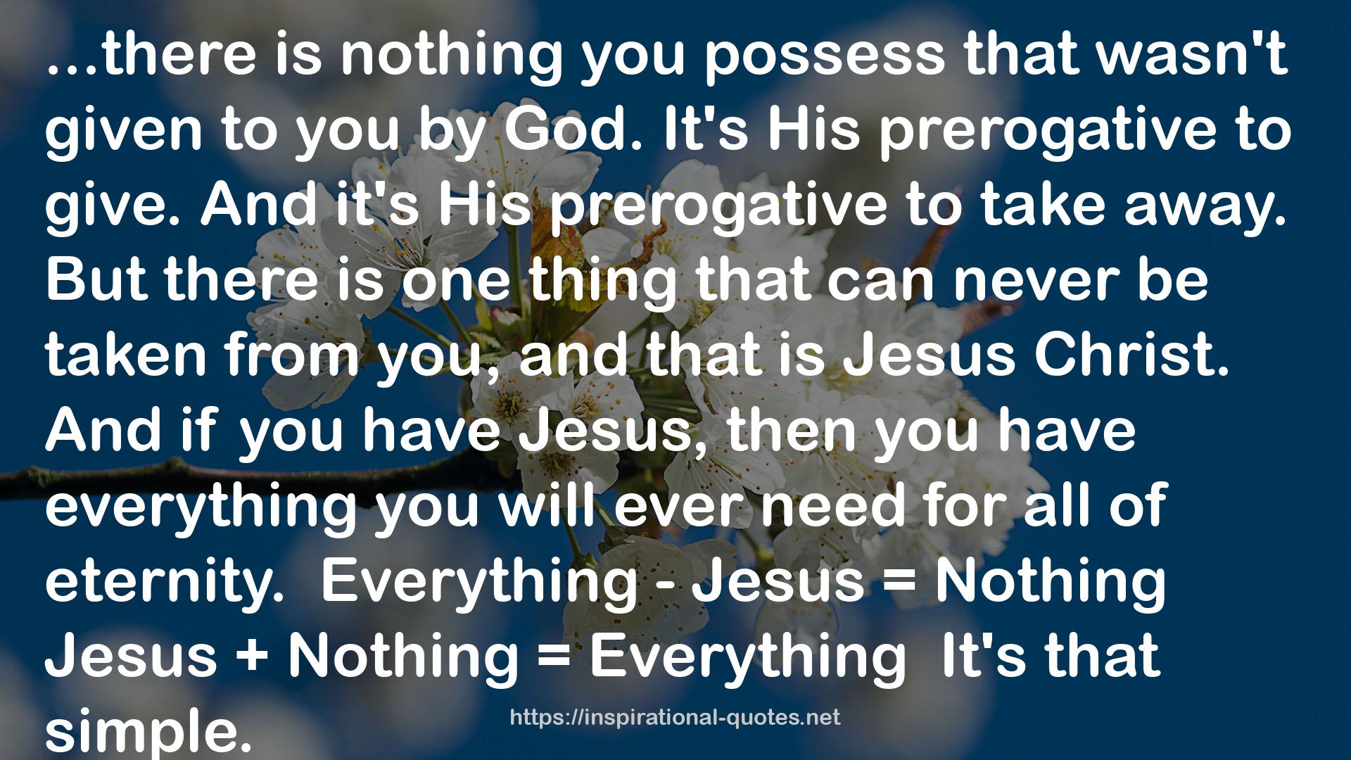 NothingJesus  QUOTES