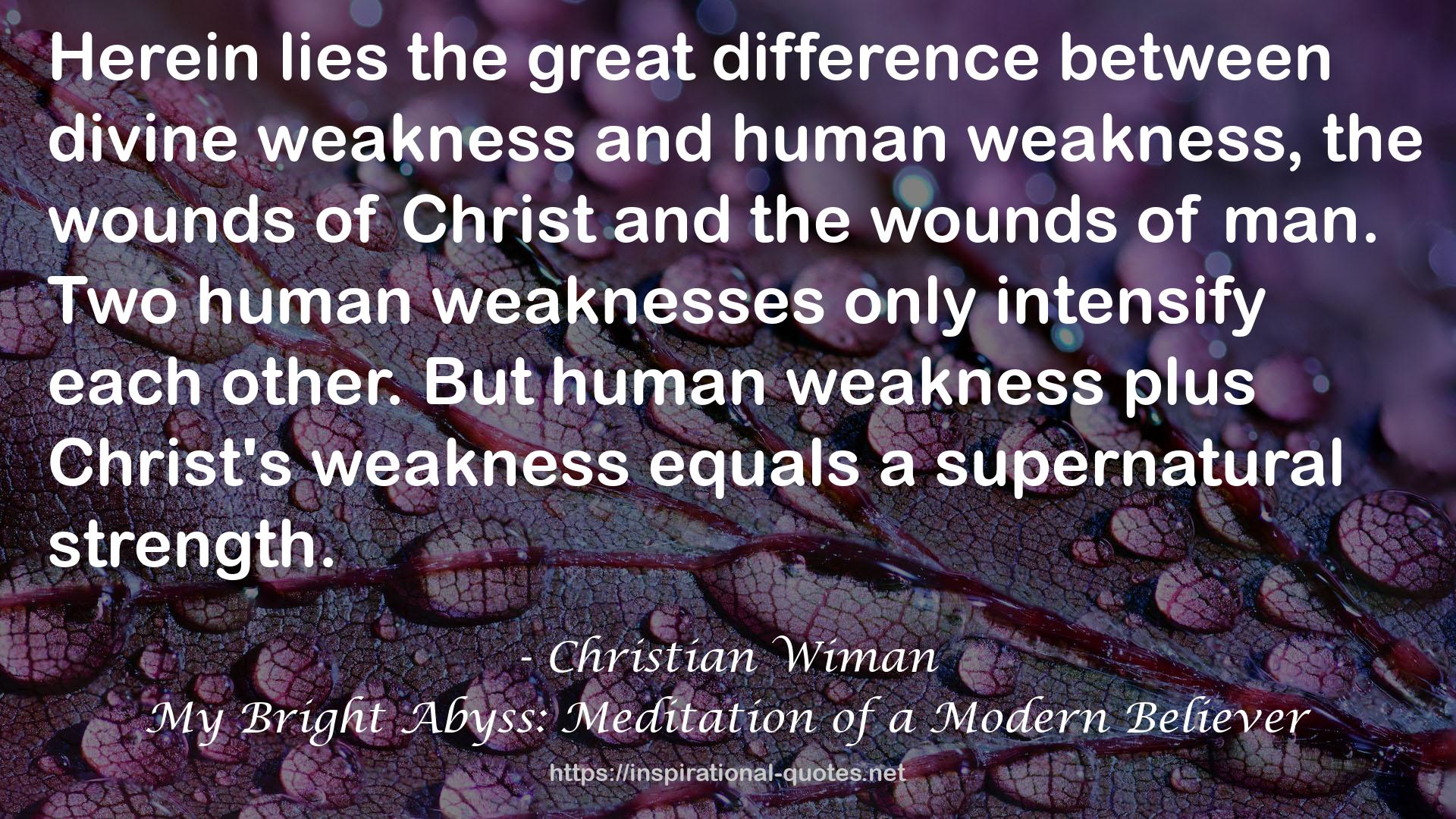 divine weakness  QUOTES