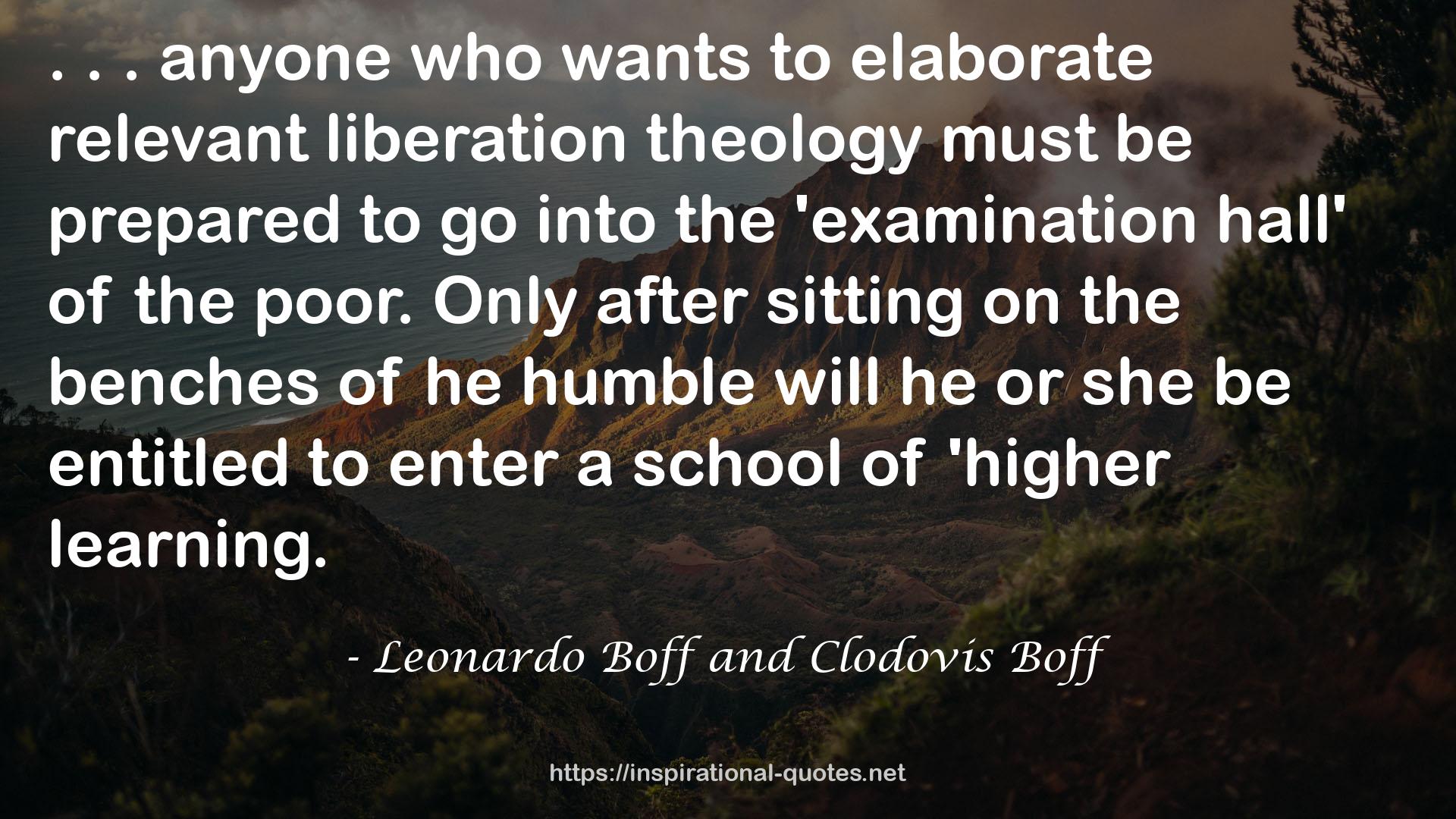 Leonardo Boff and Clodovis Boff QUOTES