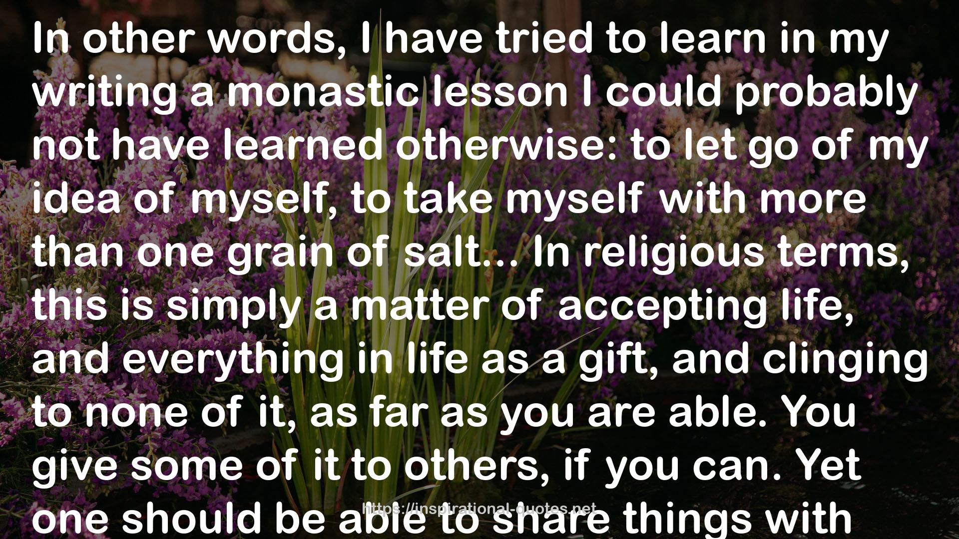 a monastic lesson  QUOTES