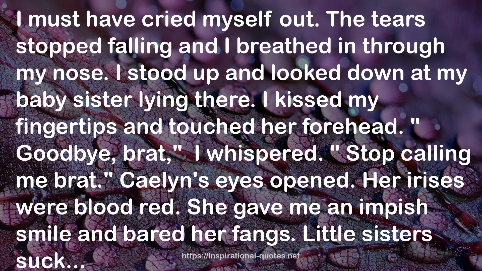 Caelyn's eyes  QUOTES