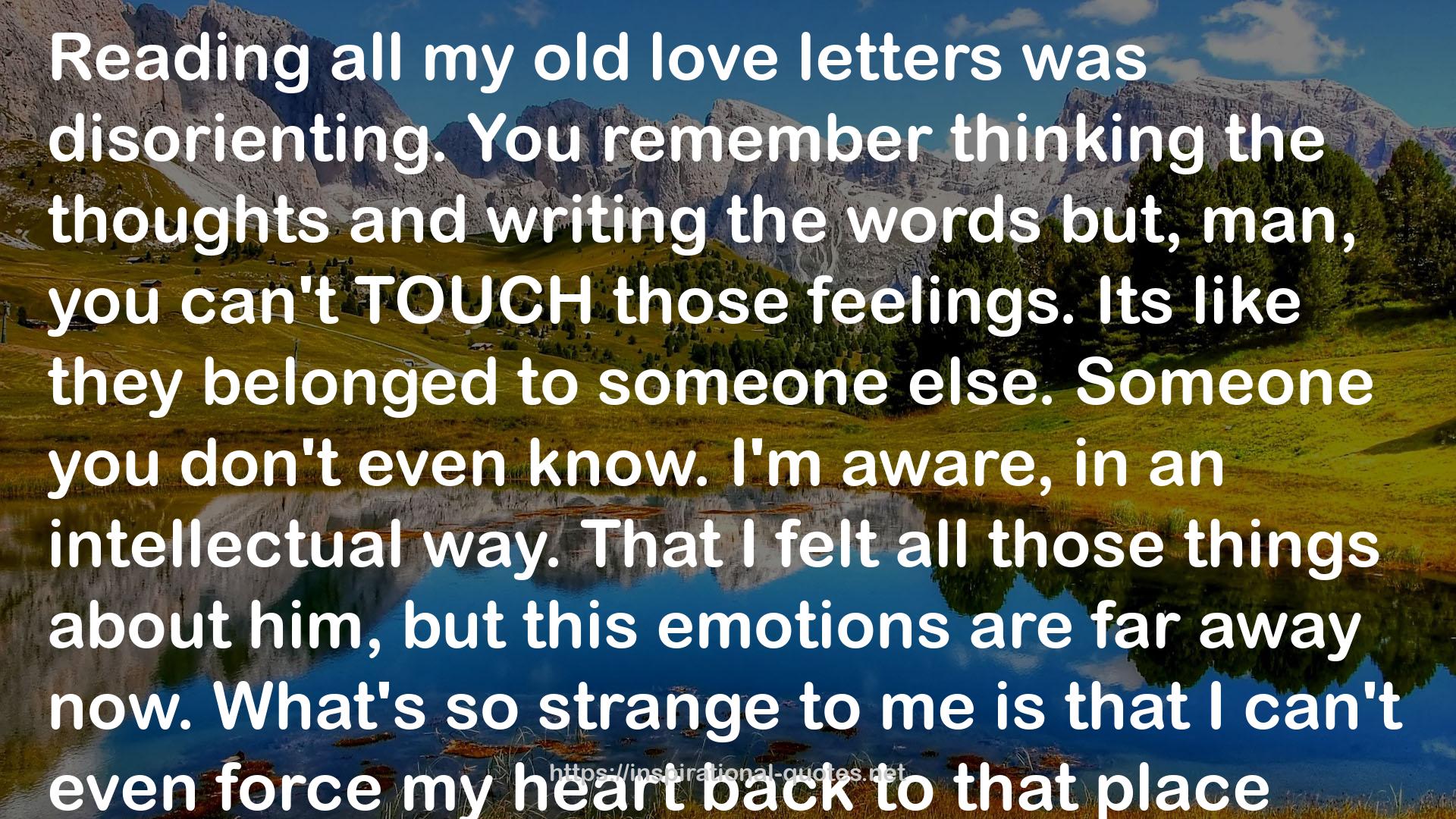 all my old love letters  QUOTES