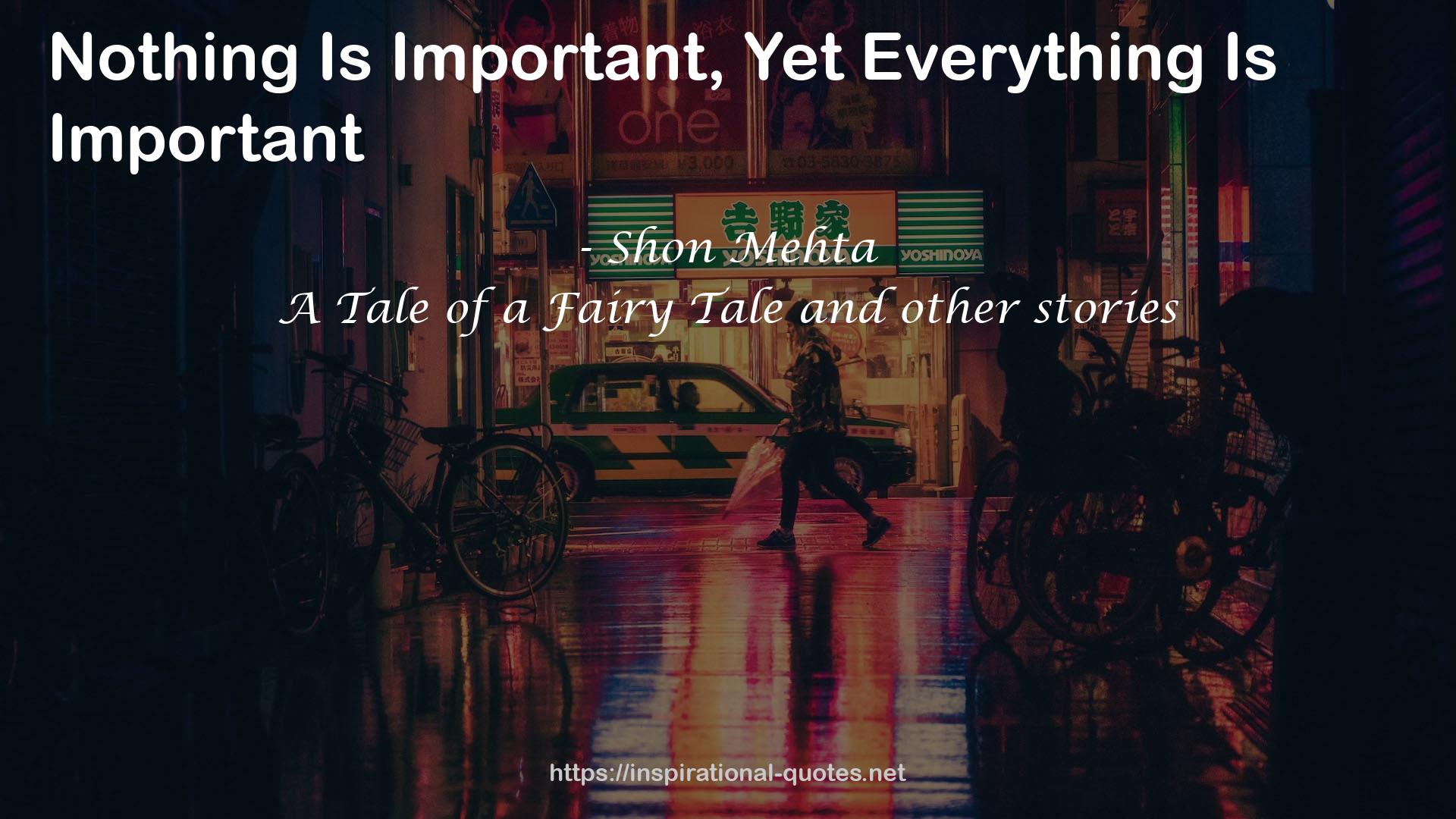 A Tale of a Fairy Tale and other stories QUOTES