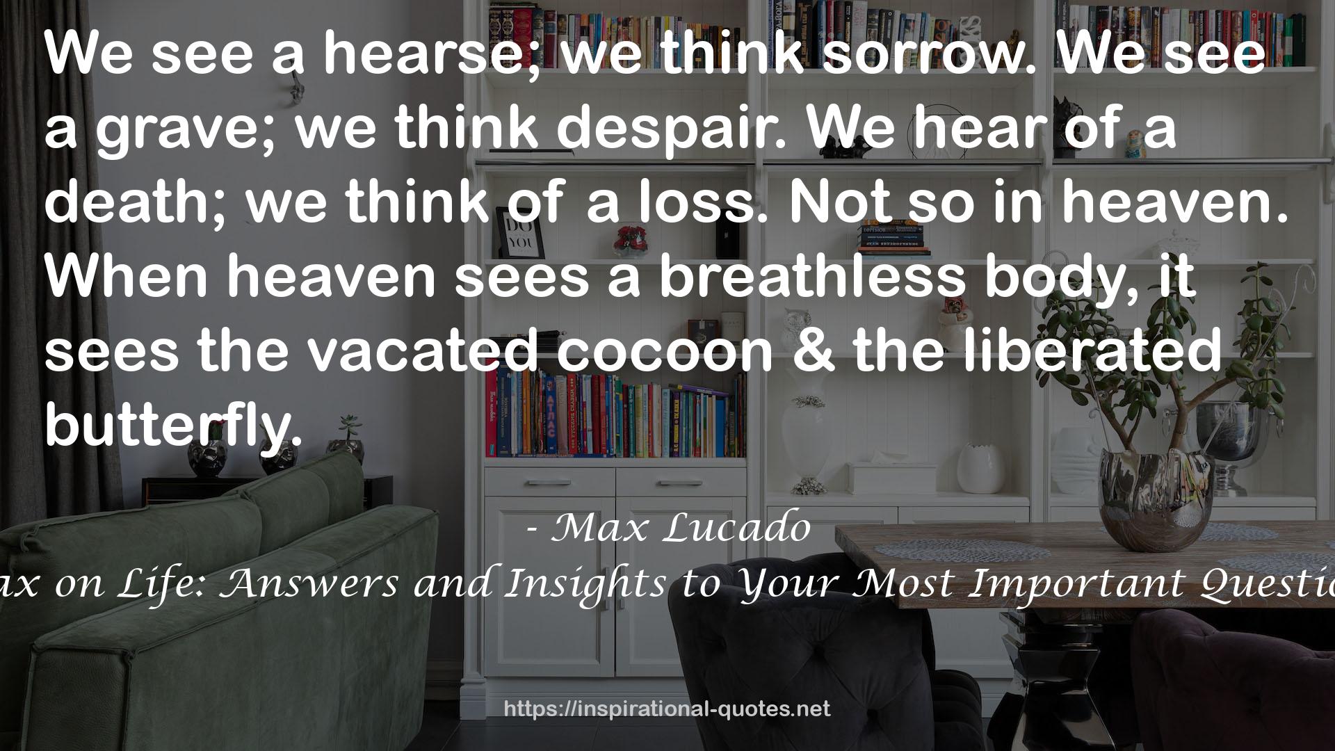 the vacated cocoon  QUOTES