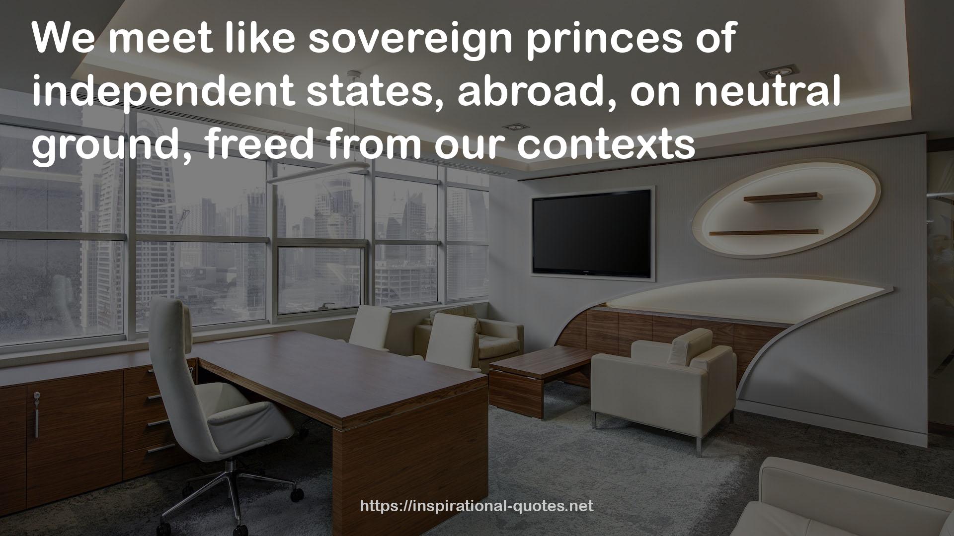 sovereign princes  QUOTES