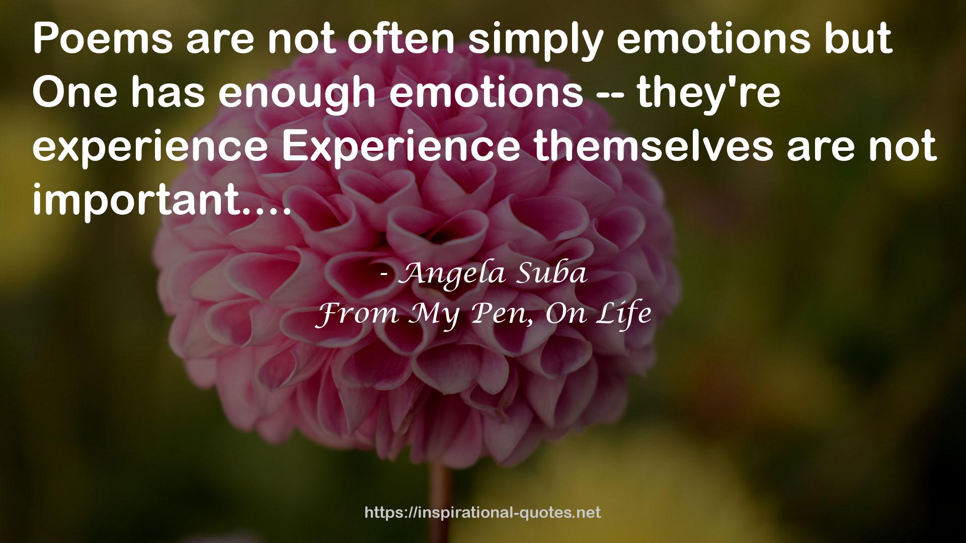 enough emotions  QUOTES