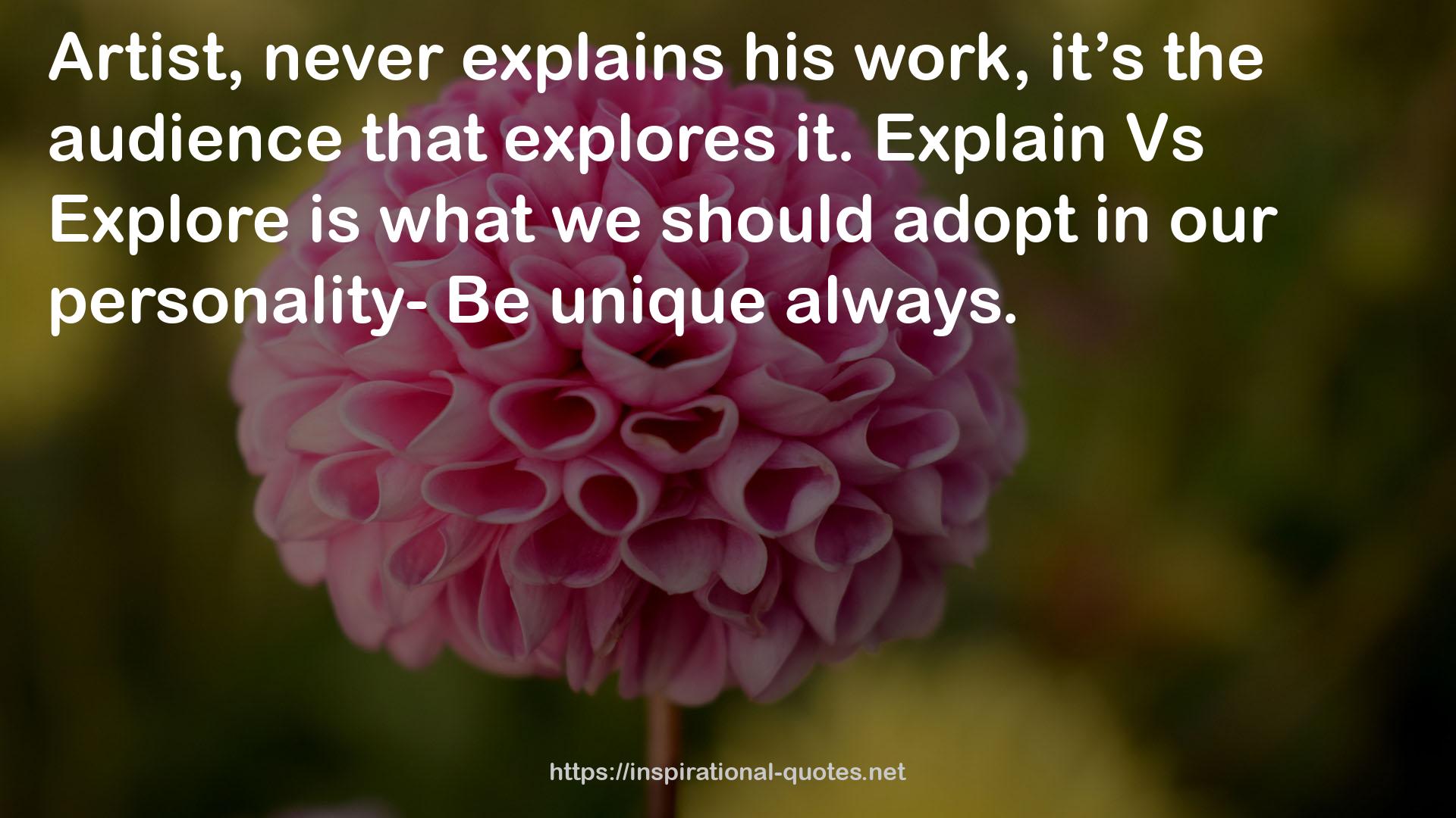 Vs Explore  QUOTES