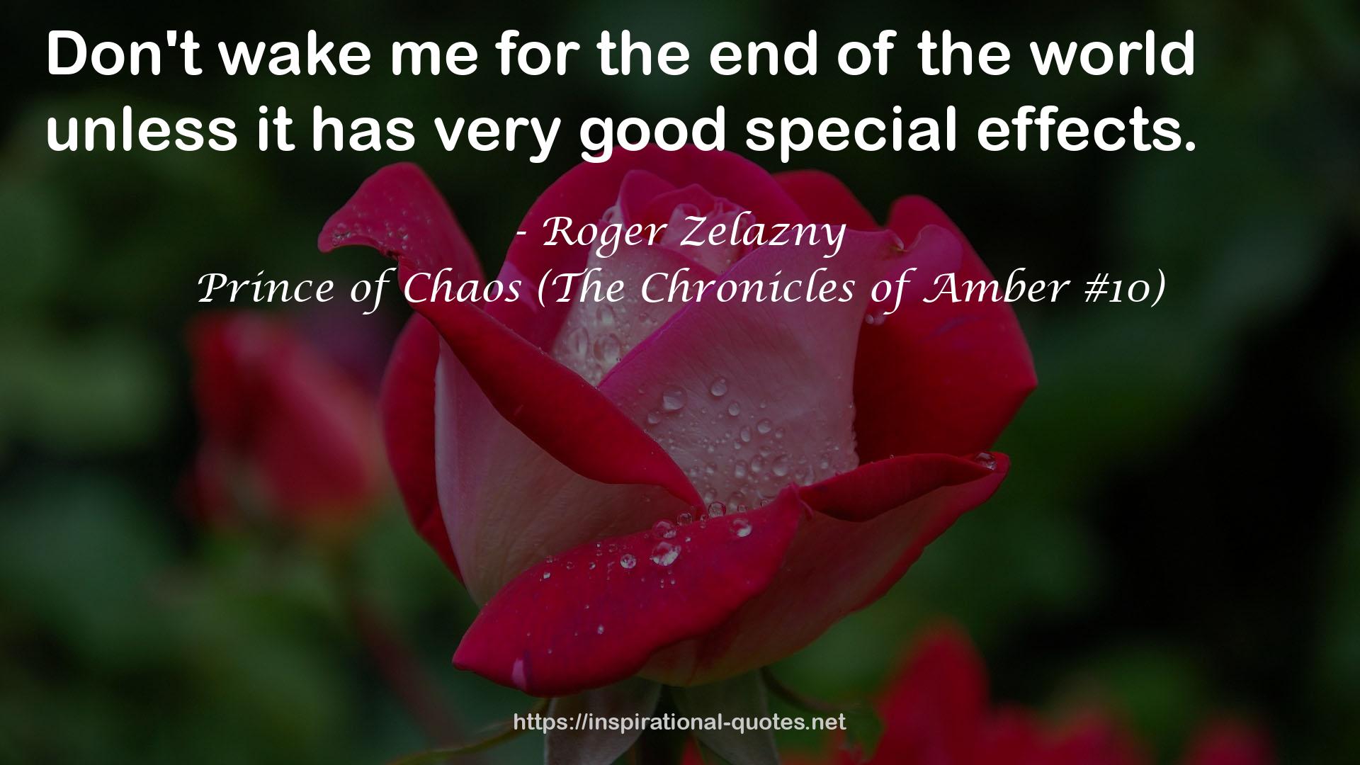 Prince of Chaos (The Chronicles of Amber #10) QUOTES