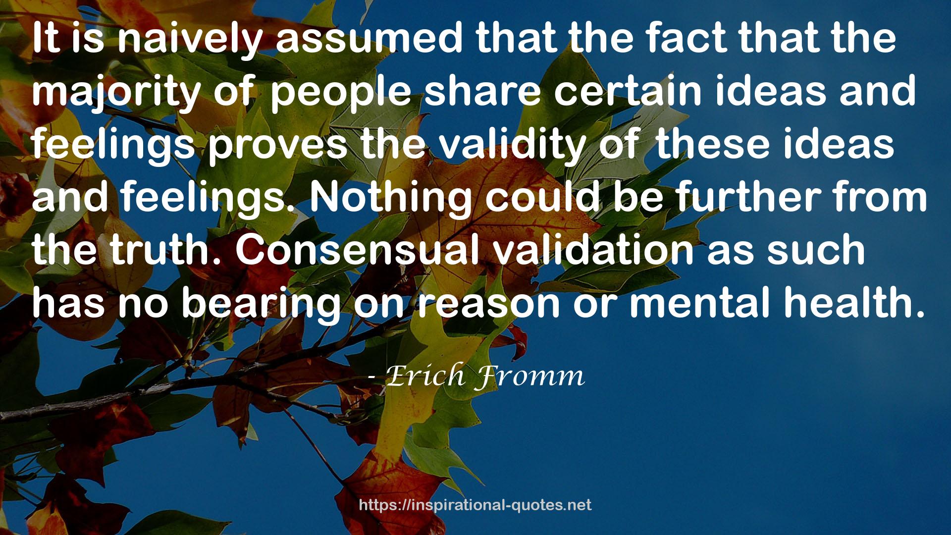 Consensual validation  QUOTES