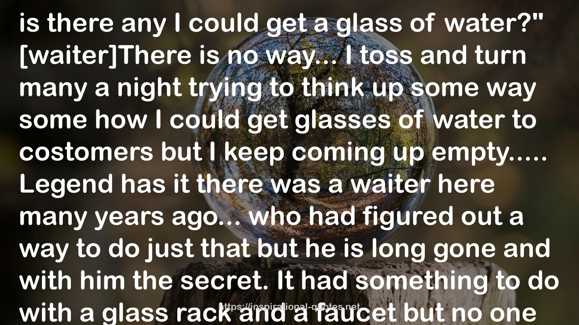 a glass rack  QUOTES