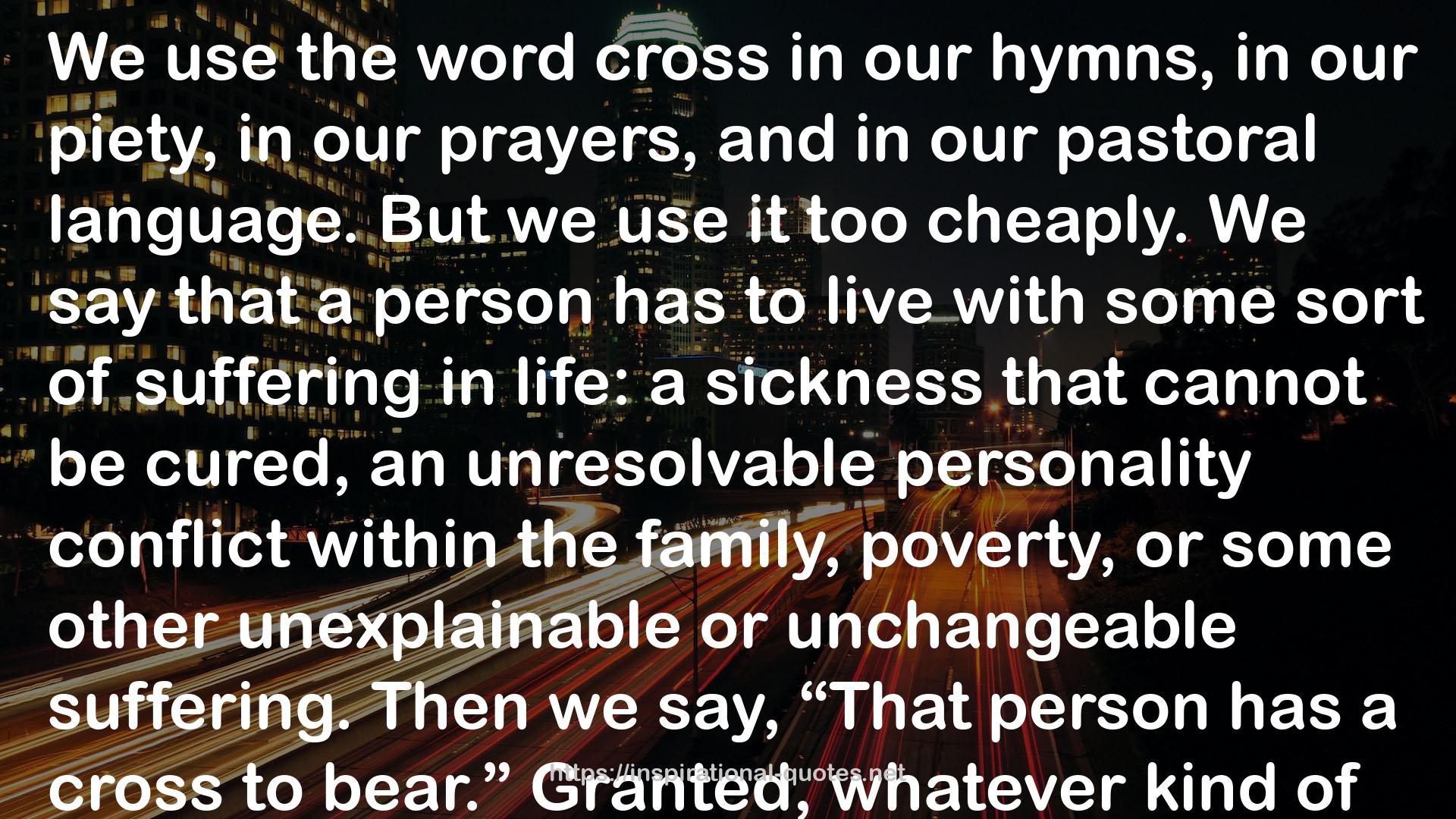 the word cross  QUOTES