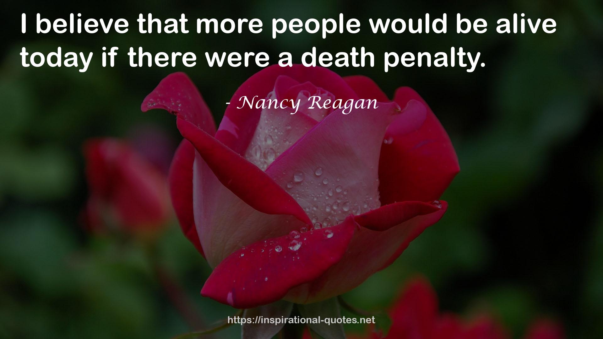 Nancy Reagan QUOTES