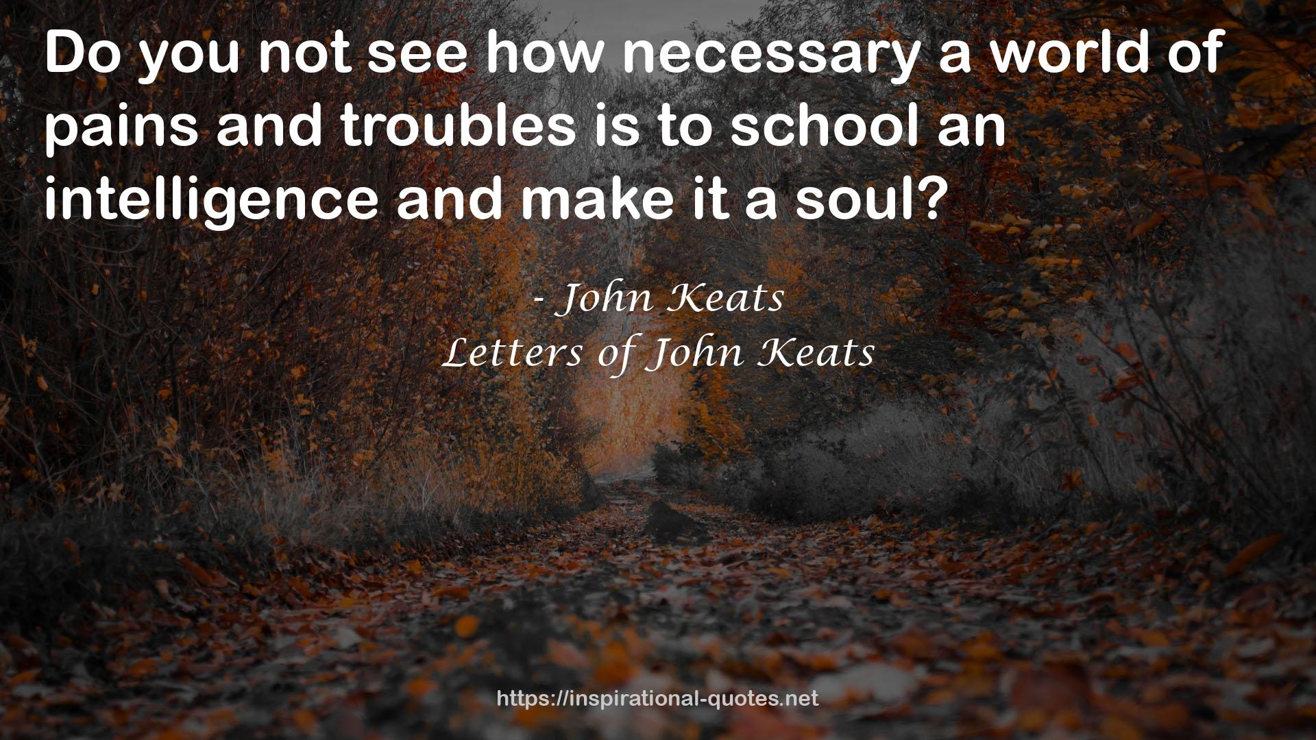 Letters of John Keats QUOTES