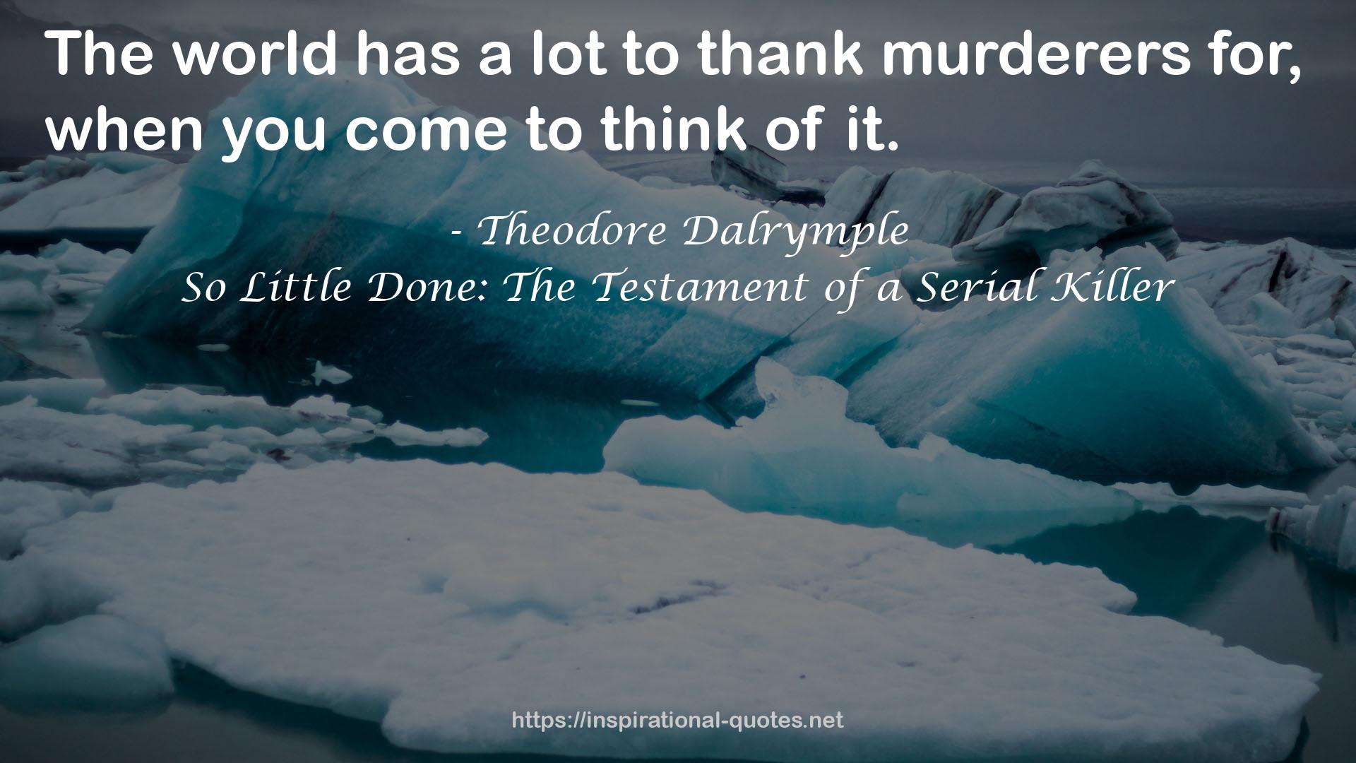 So Little Done: The Testament of a Serial Killer QUOTES