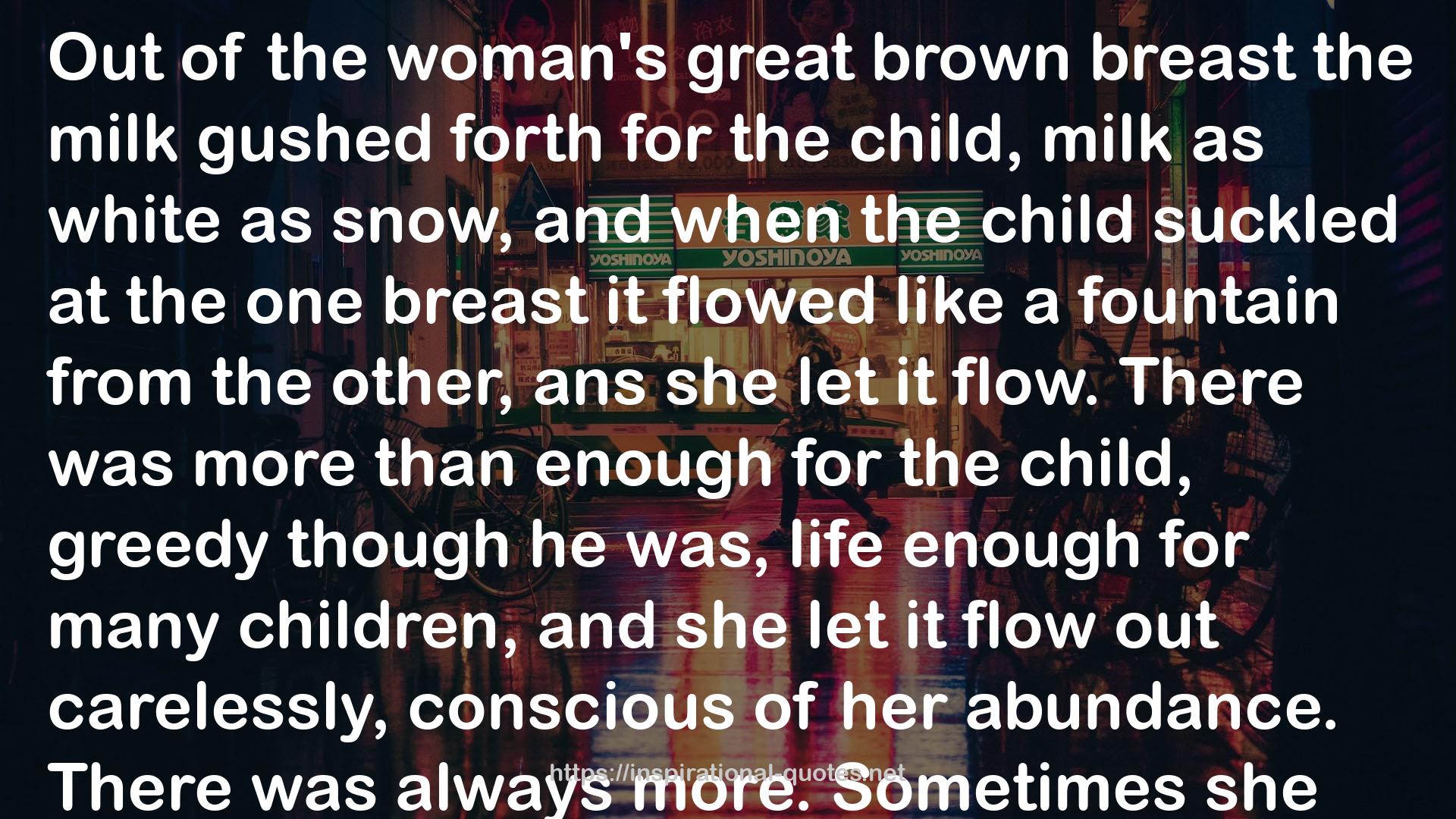 the woman's great brown breast  QUOTES