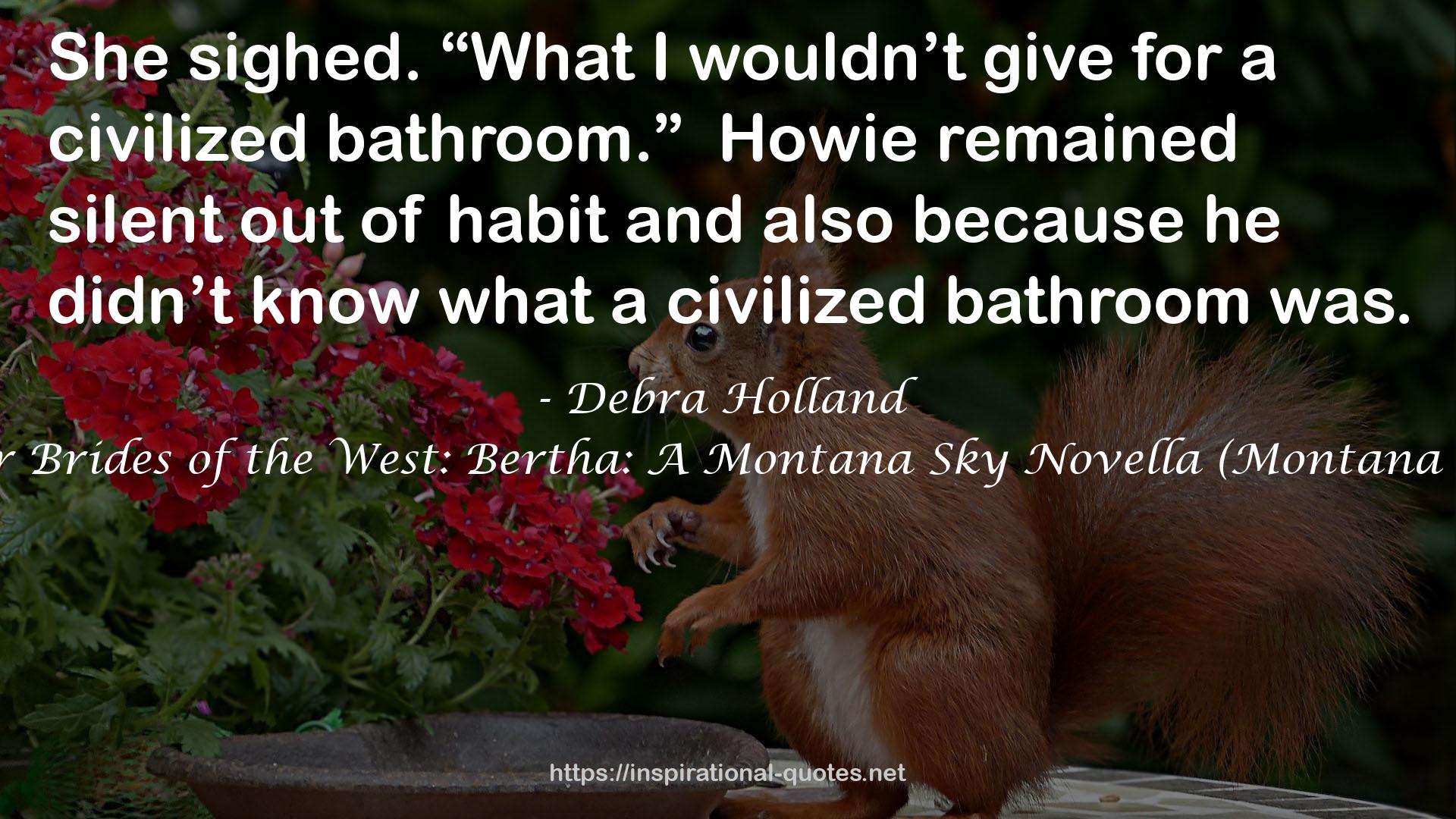 a civilized bathroom  QUOTES