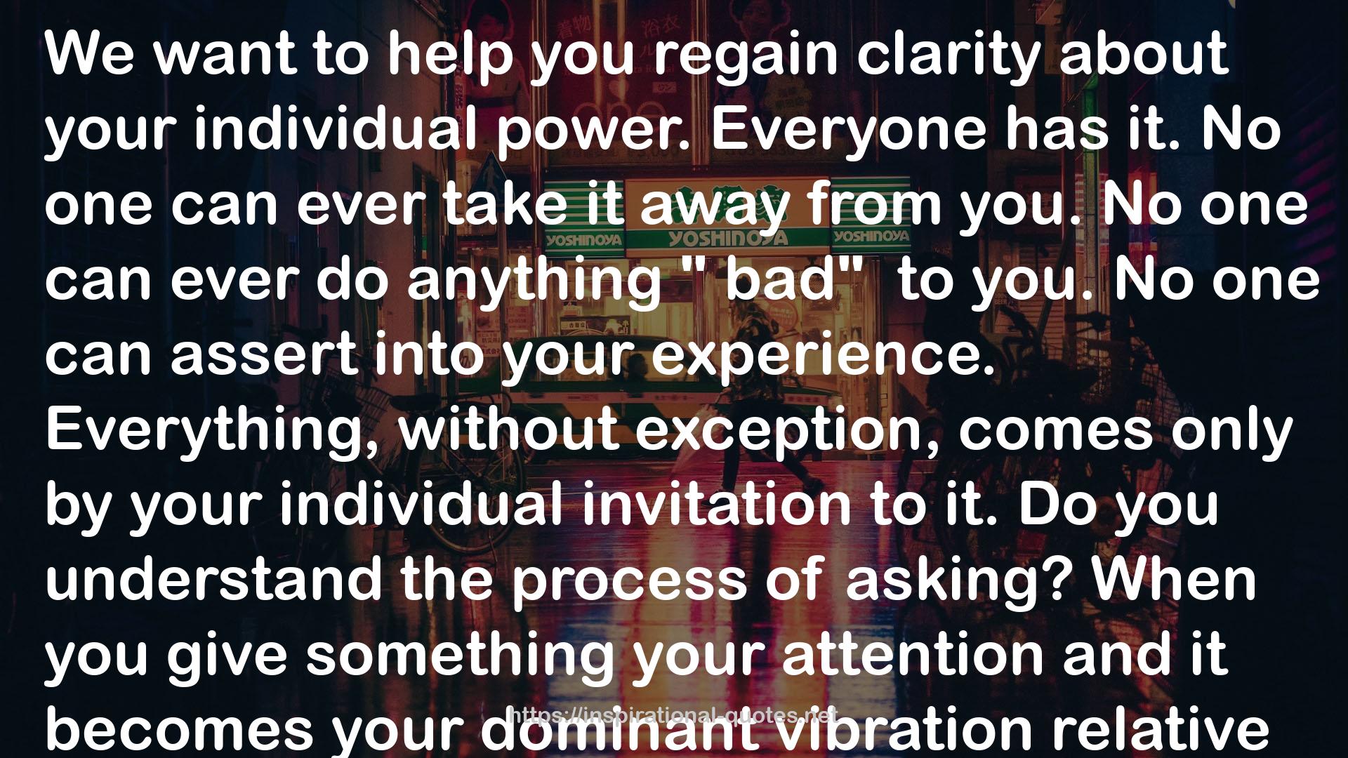 your dominant vibration  QUOTES