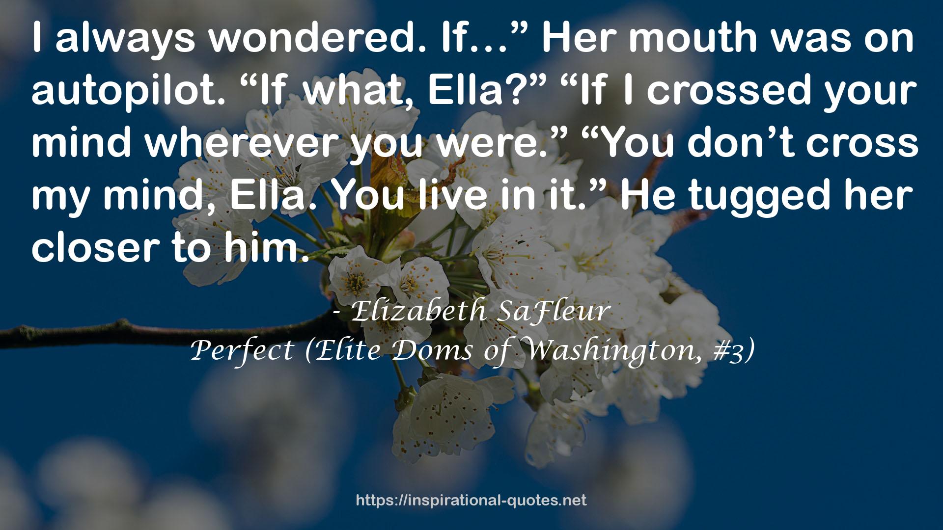 Perfect (Elite Doms of Washington, #3) QUOTES