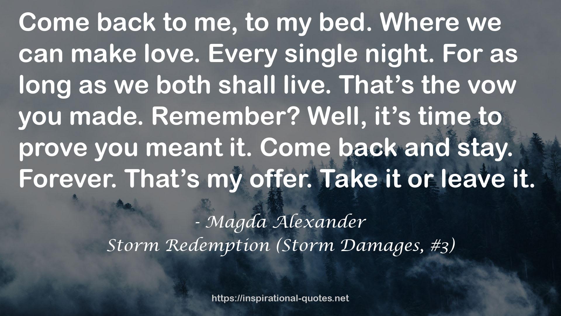 Storm Redemption (Storm Damages, #3) QUOTES