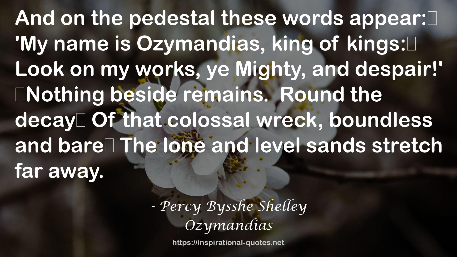 Ozymandias QUOTES