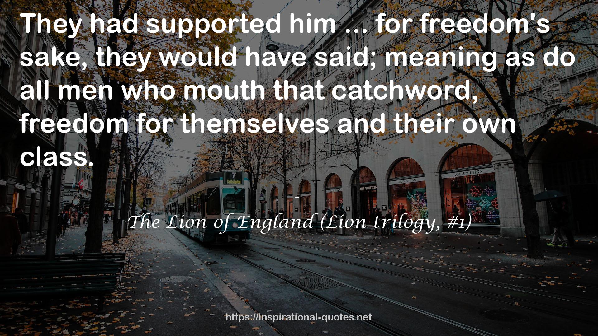 The Lion of England (Lion trilogy, #1) QUOTES