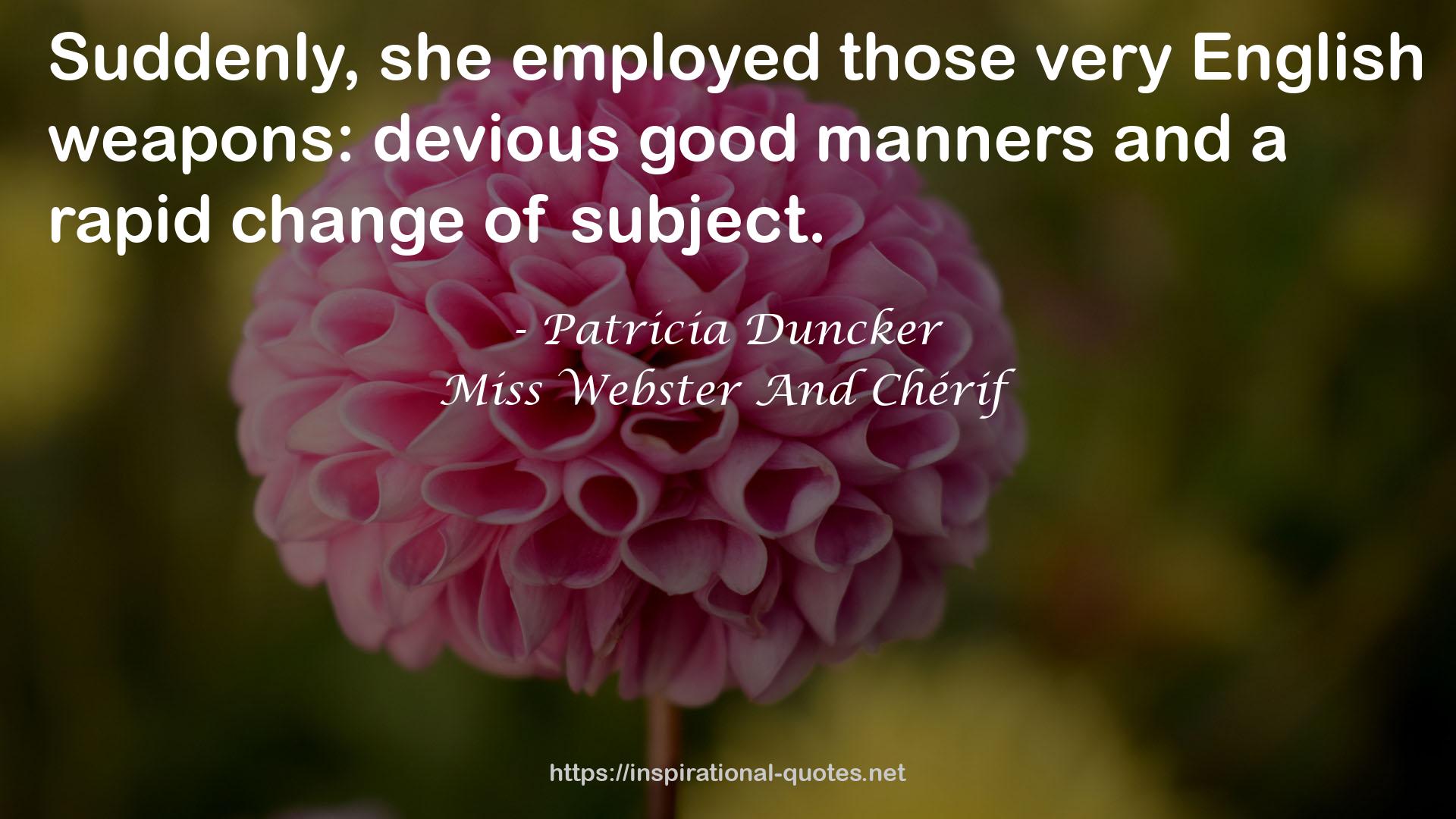 Miss Webster And Chérif QUOTES