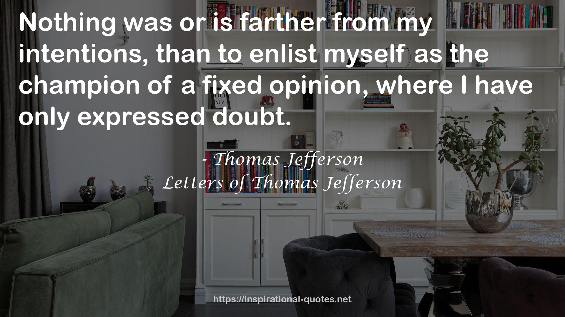 Letters of Thomas Jefferson QUOTES